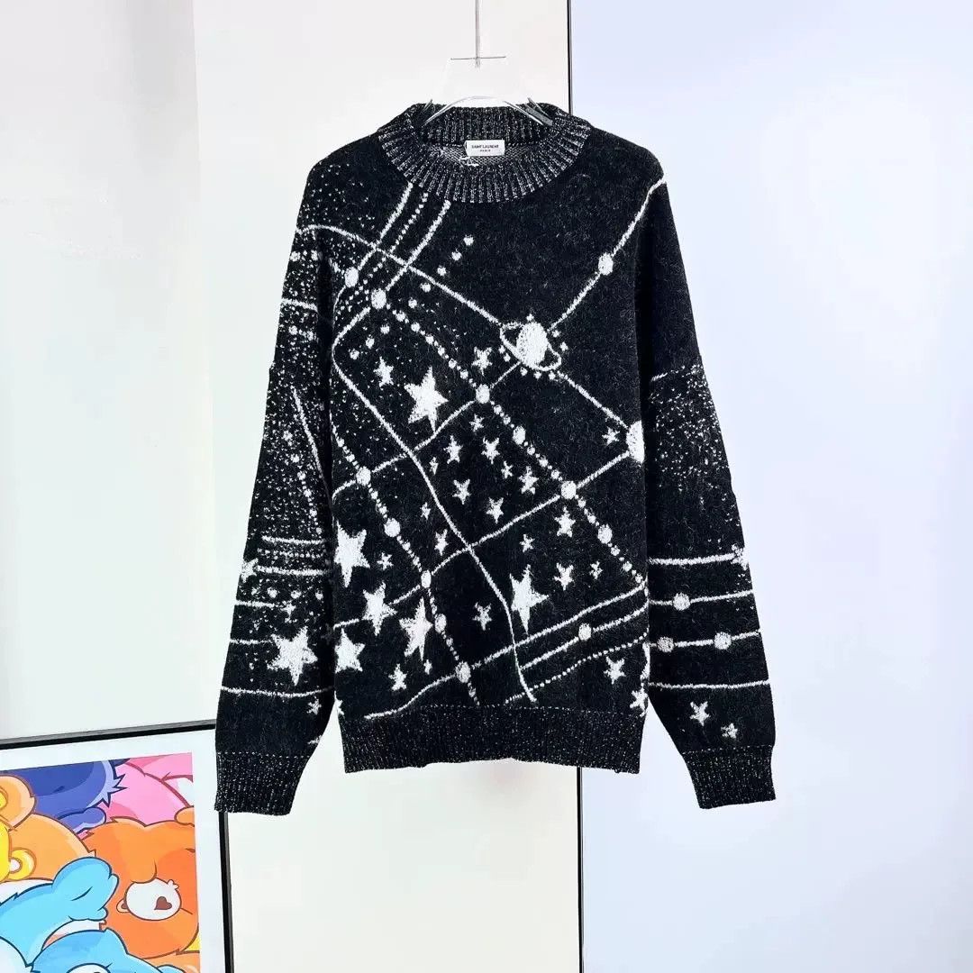 Saint Laurent Paris Saint Laurent Star Pattern Sweater Size S / US 4 / IT 40 - 1 Thumbnail