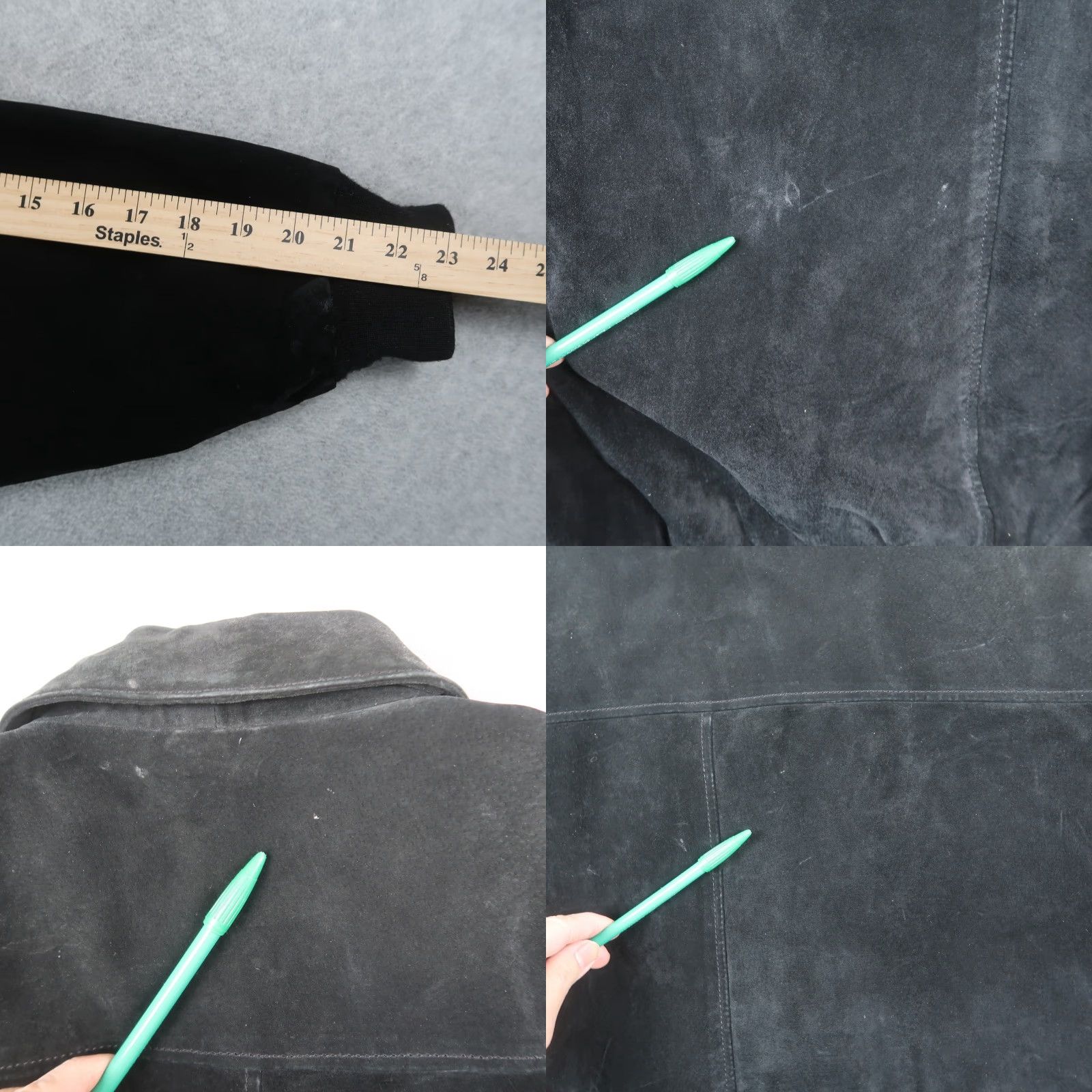 G-III VINTAGE Global Identity Bomber Jacket Leather Suede Black 1X XL Men G-III Mid-Length Zip Pockets Size US XL / EU 56 / 4 - 9 Thumbnail