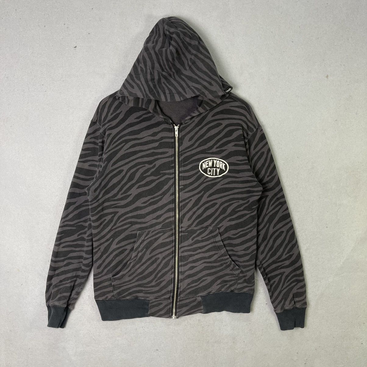 Schott Schott NYC Zebra Pattern Full Zip Hoodie New York City Logo Size US M / EU 48-50 / 2 - 1 Thumbnail
