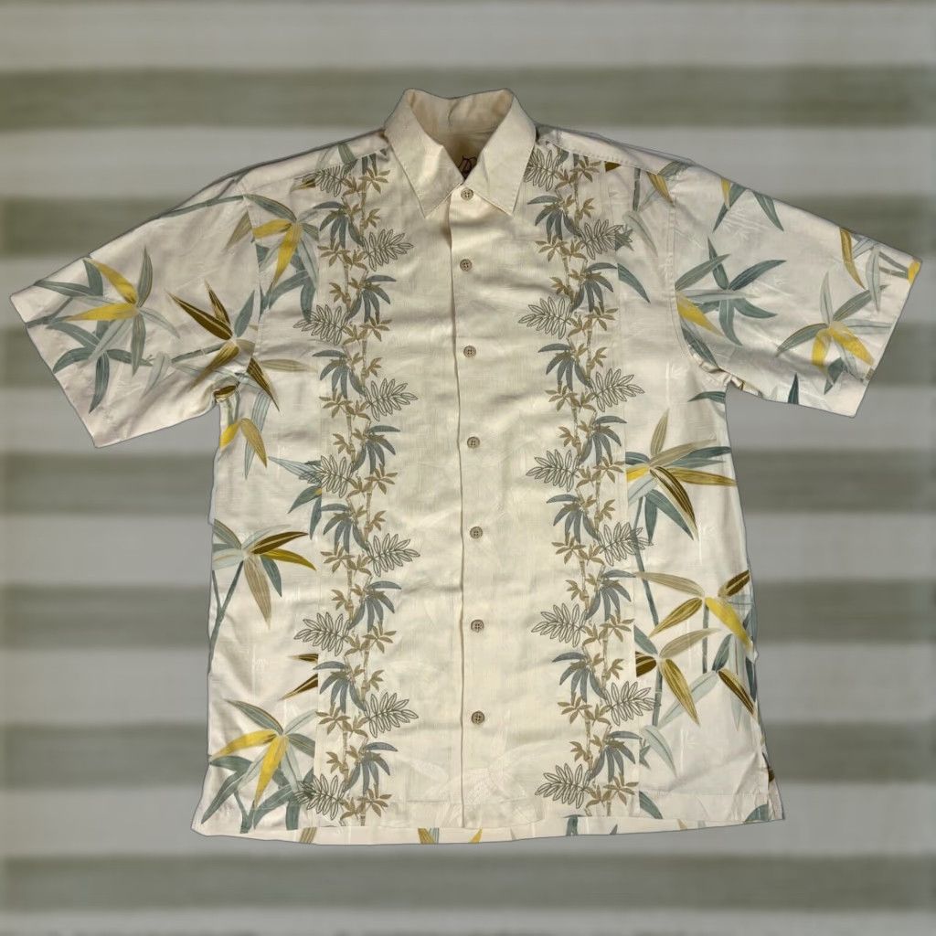 Tommy Bahama VINTAGE Tommy Bahama Shirt Men’s Short Sleeve Button-Up Silk Floral Sz M Beige Size US M / EU 48-50 / 2 - 1 Thumbnail