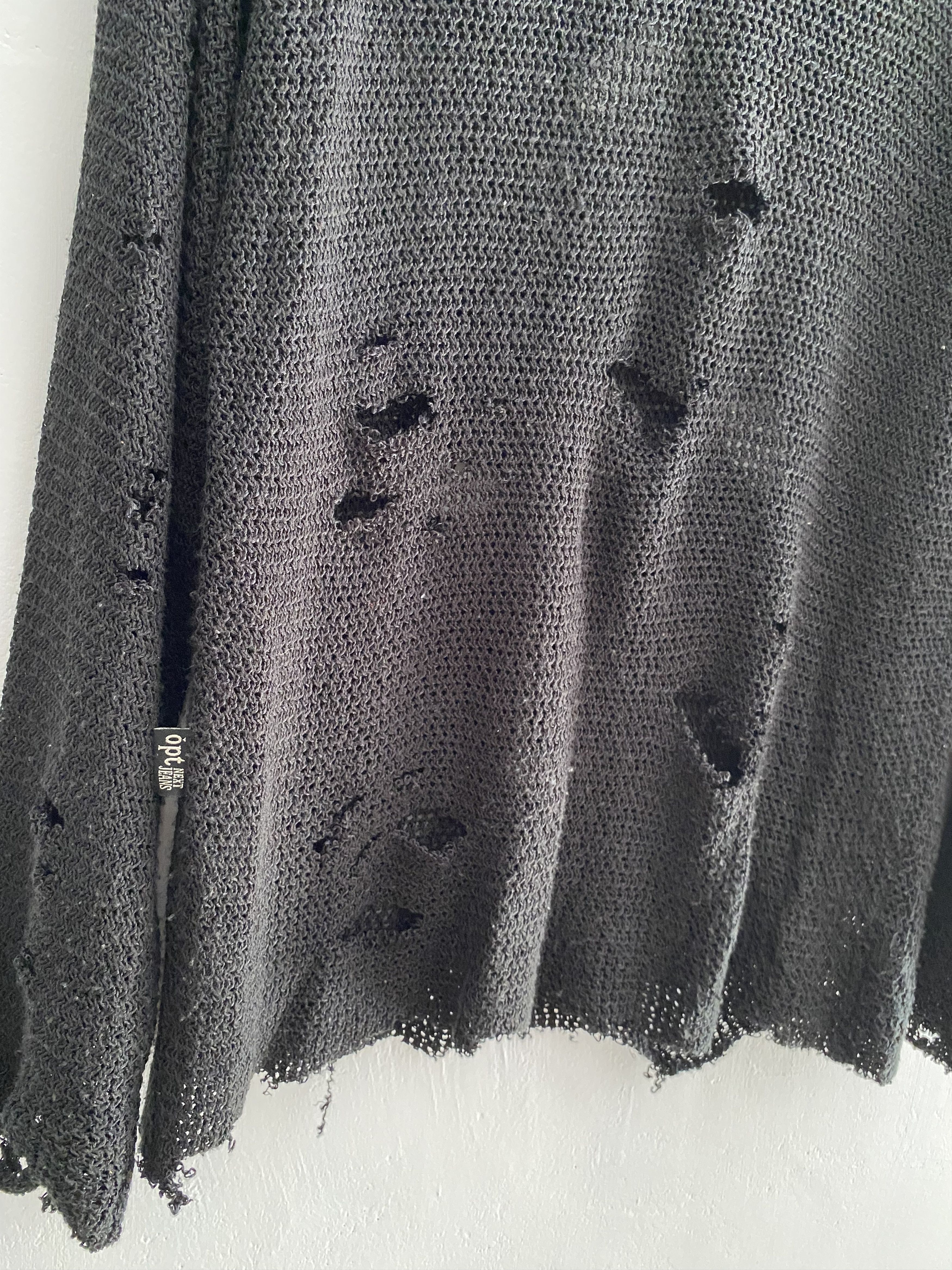 PPFM Japanese opt jeans destroyed cut out knit cdg style Size US L / EU 52-54 / 3 - 5 Thumbnail