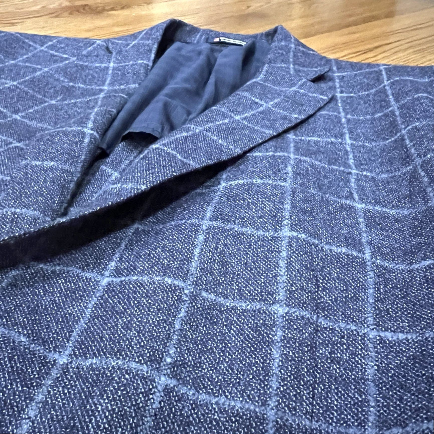 Hart Schaffner Marx Hart Schaffner Marx Sport Coat Blue Plaid 2 Button Single-Breasted Mens 44L USA Size US S / EU 44-46 / 1 - 2 Thumbnail