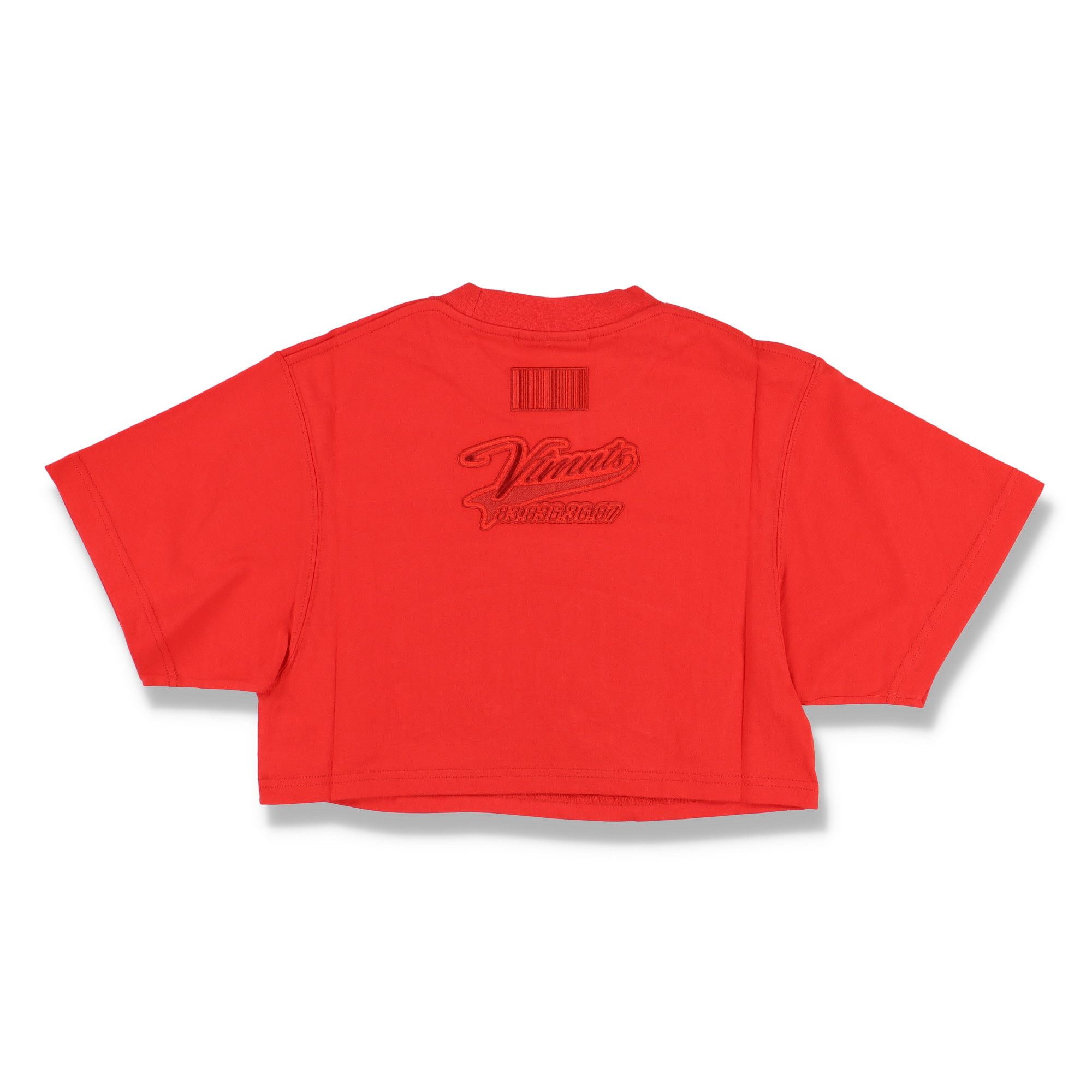Vetements VTMNTS Red Embroidered College Logo Crop Top Size XS / US 0-2 / IT 36-38 - 9 Thumbnail