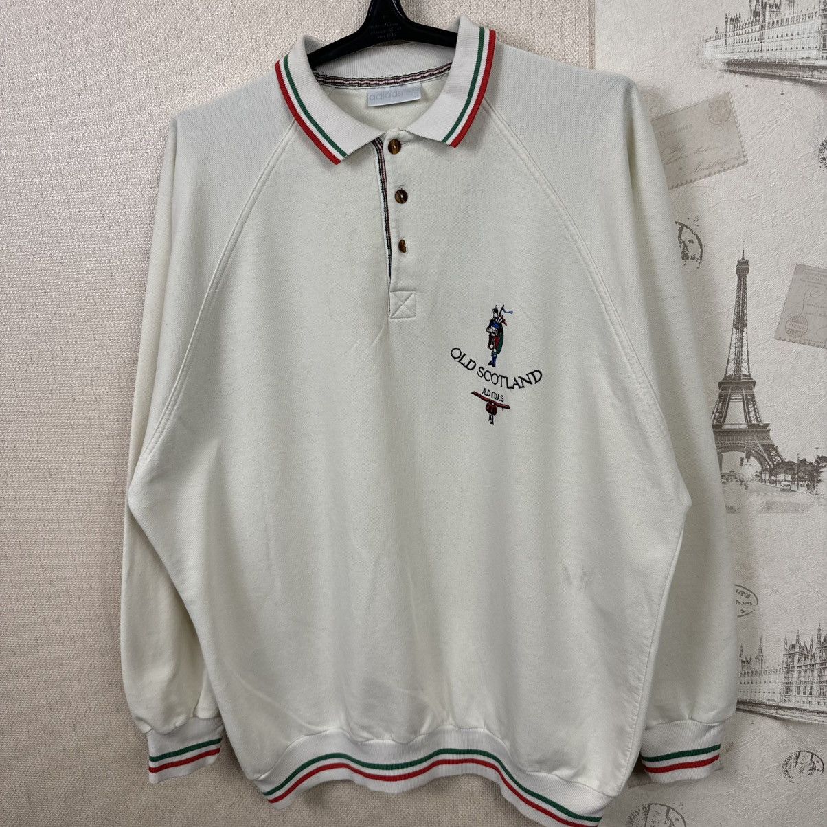 Adidas Vintage Adidas Old Scotland Sweartshirt Sz L Beige Mens Size US L / EU 52-54 / 3 - 22 Thumbnail