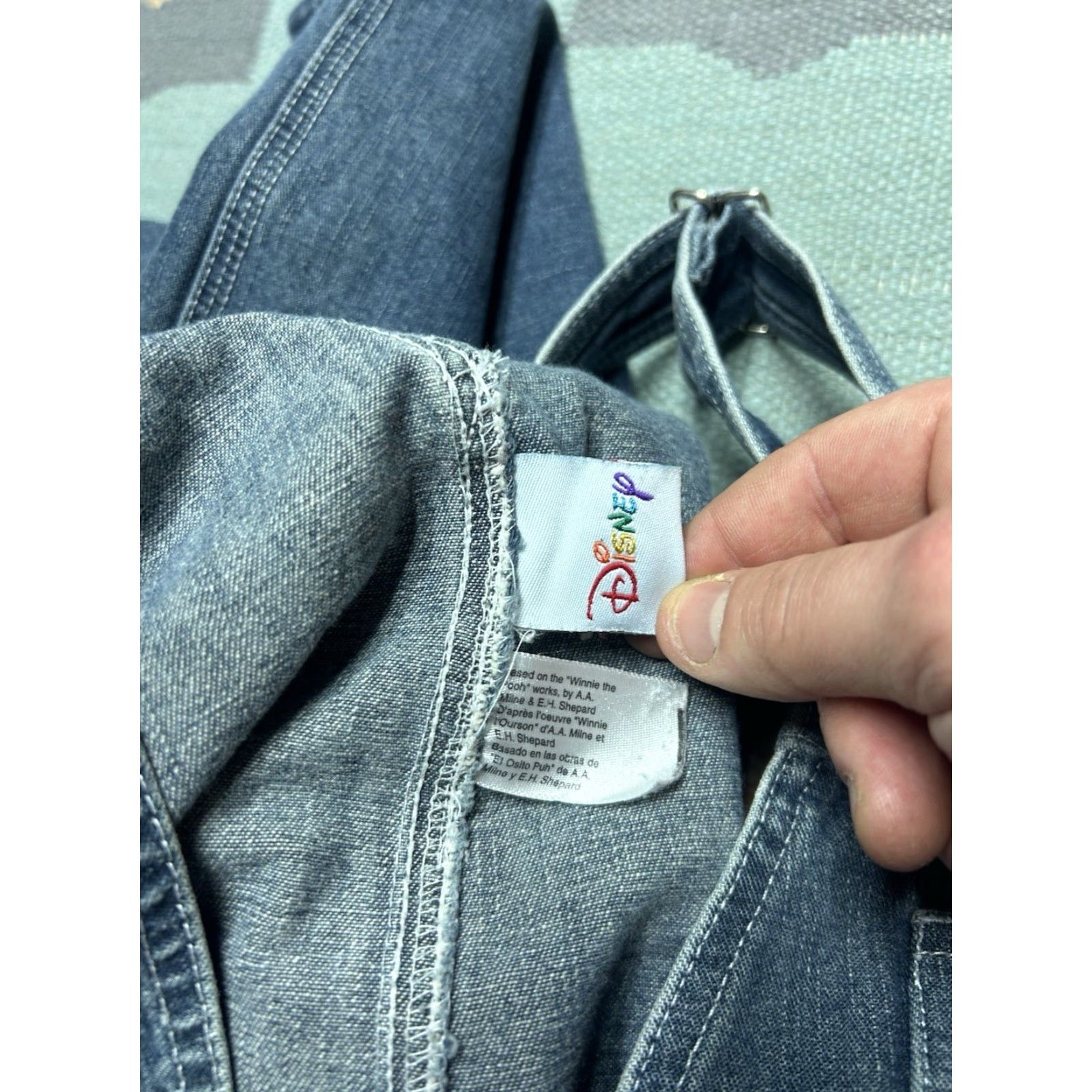 Disney VINTAGE Winnie the Pooh denim overalls embroidered Disney cartoon women 36/37 Denim Overalls Winnie the Pooh Embroidered Disney Women 36/37 Size 25" / US 0 / IT 36 - 5 Thumbnail