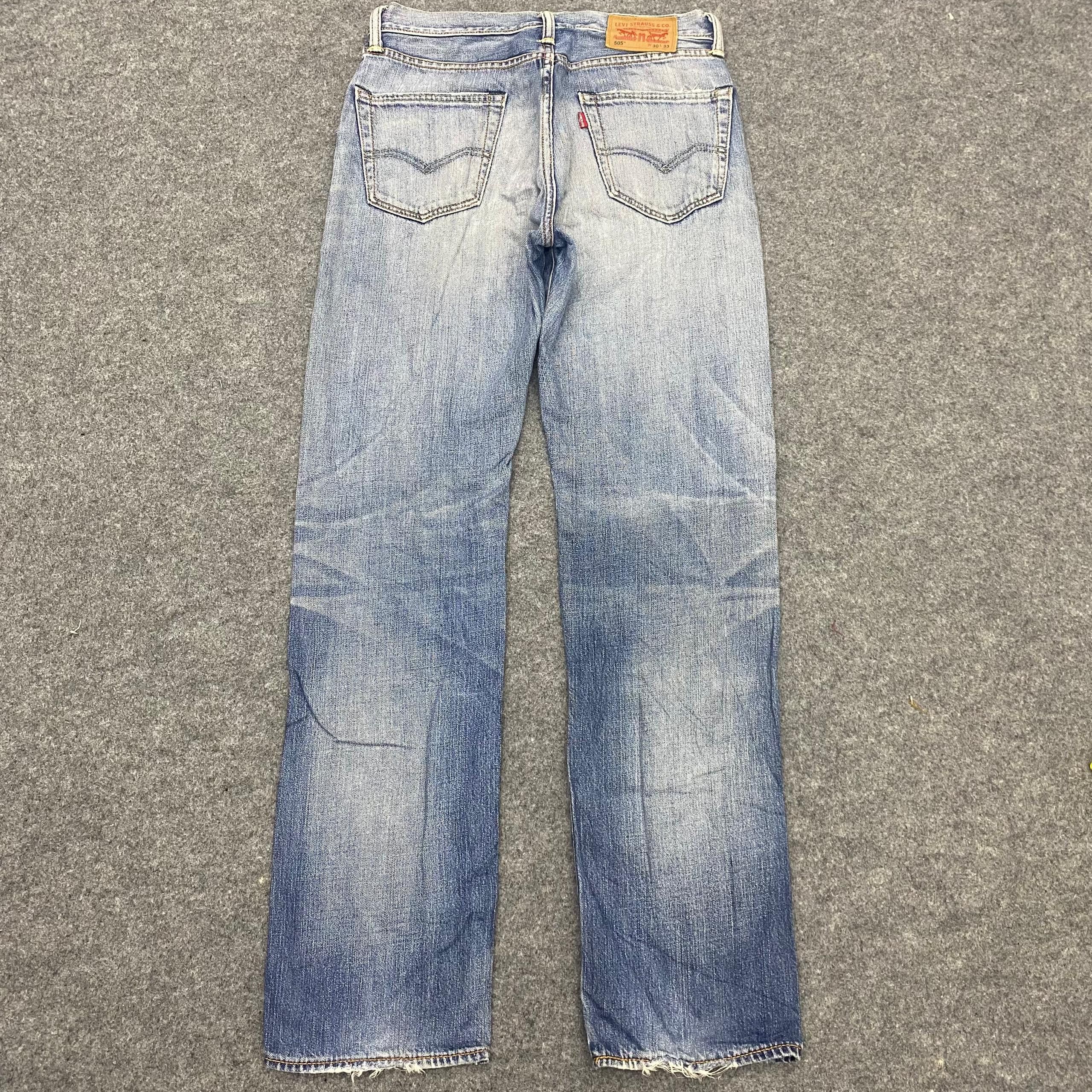 Levi's 💥Best Offer💥Vintage Levis 505 Distressed Denim Size US 30 / EU 46 - 3 Thumbnail