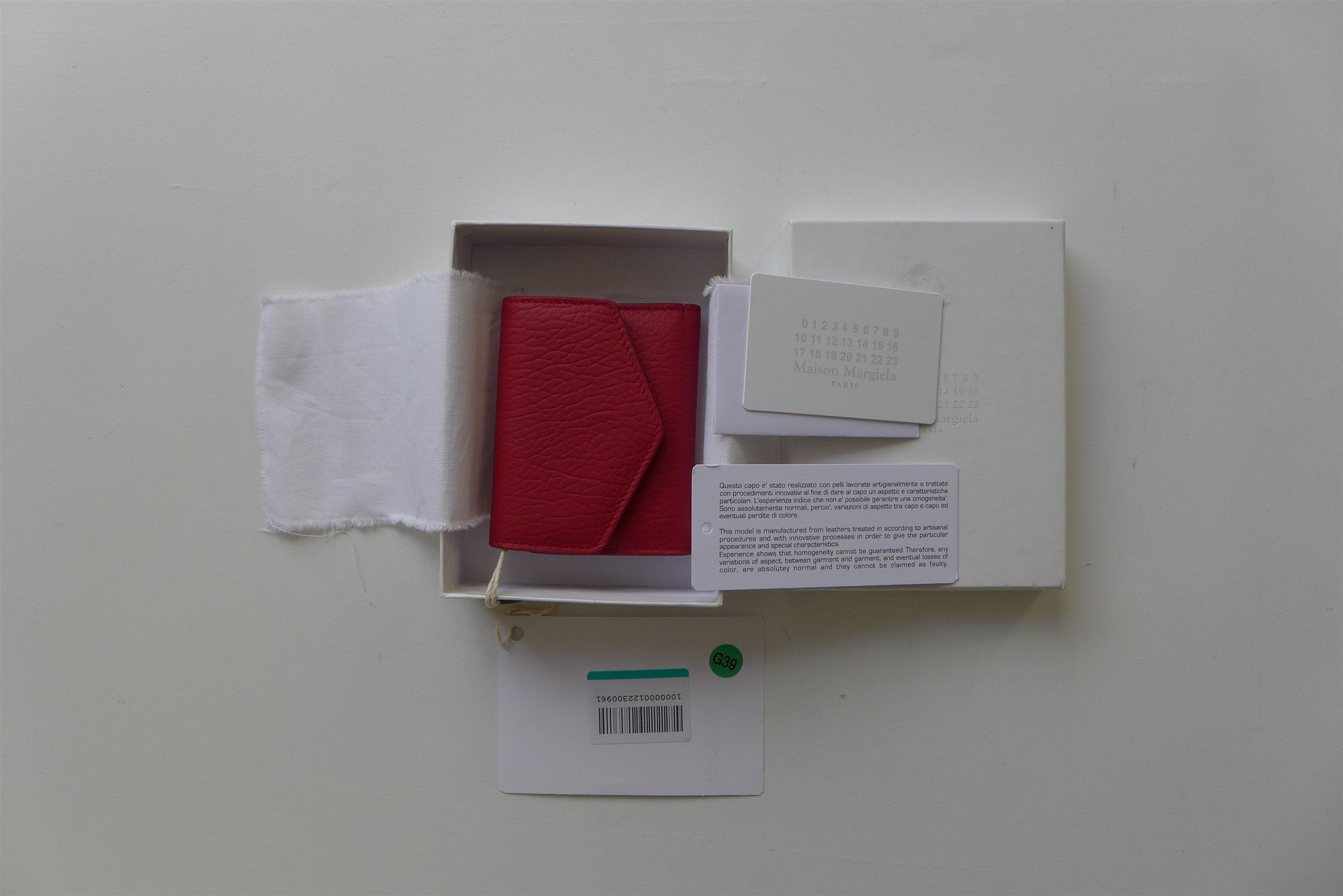 Maison Margiela Margiela Envelope Zip Wallet - Red Calf Leather Size ONE SIZE - 11 Thumbnail