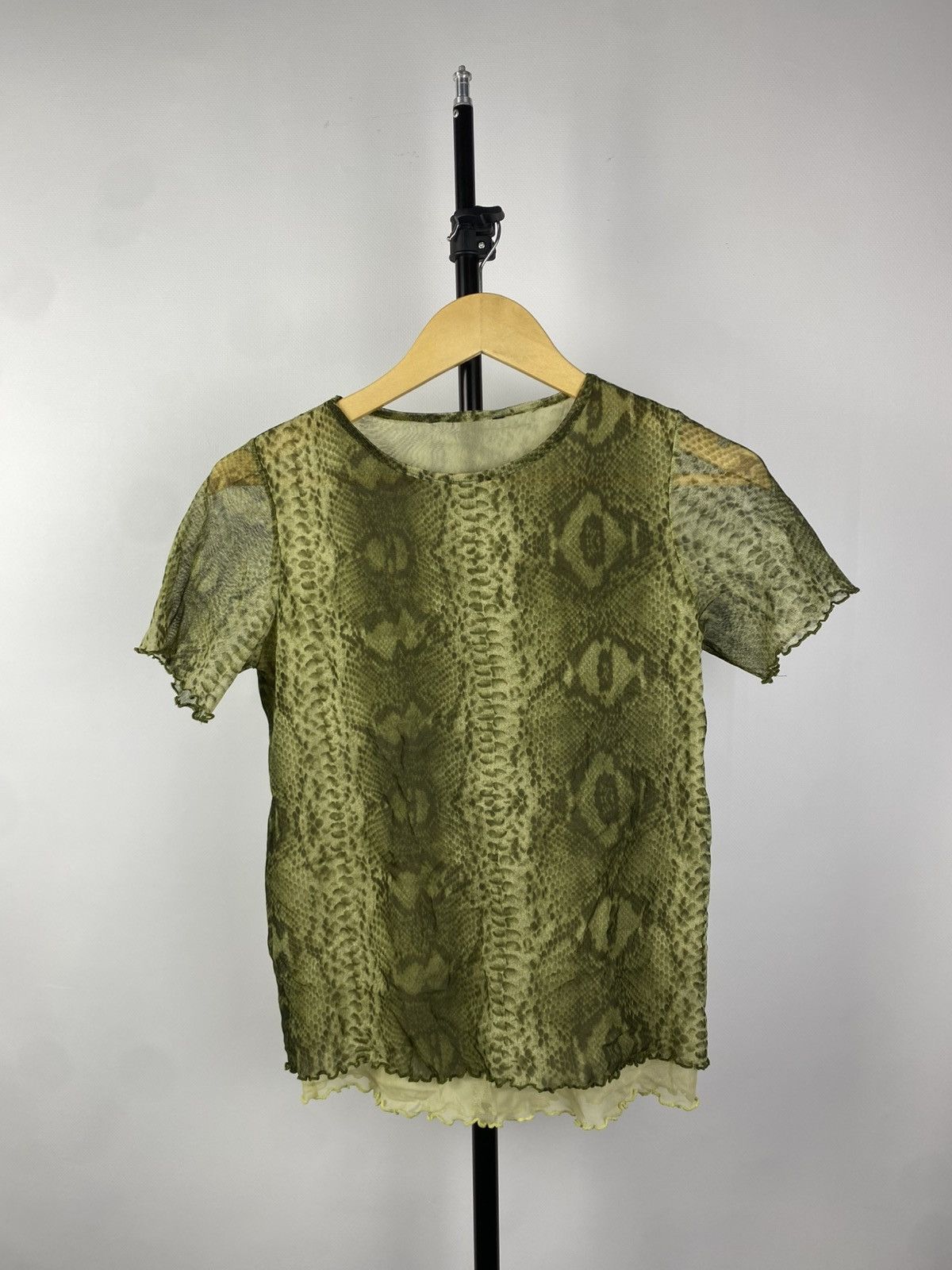 Designer × Japanese Brand × Vintage Save The Queen Jean Paul Gaultier Style Snake Mesh Blouses Size M / US 6-8 / IT 42-44 - 1 Thumbnail