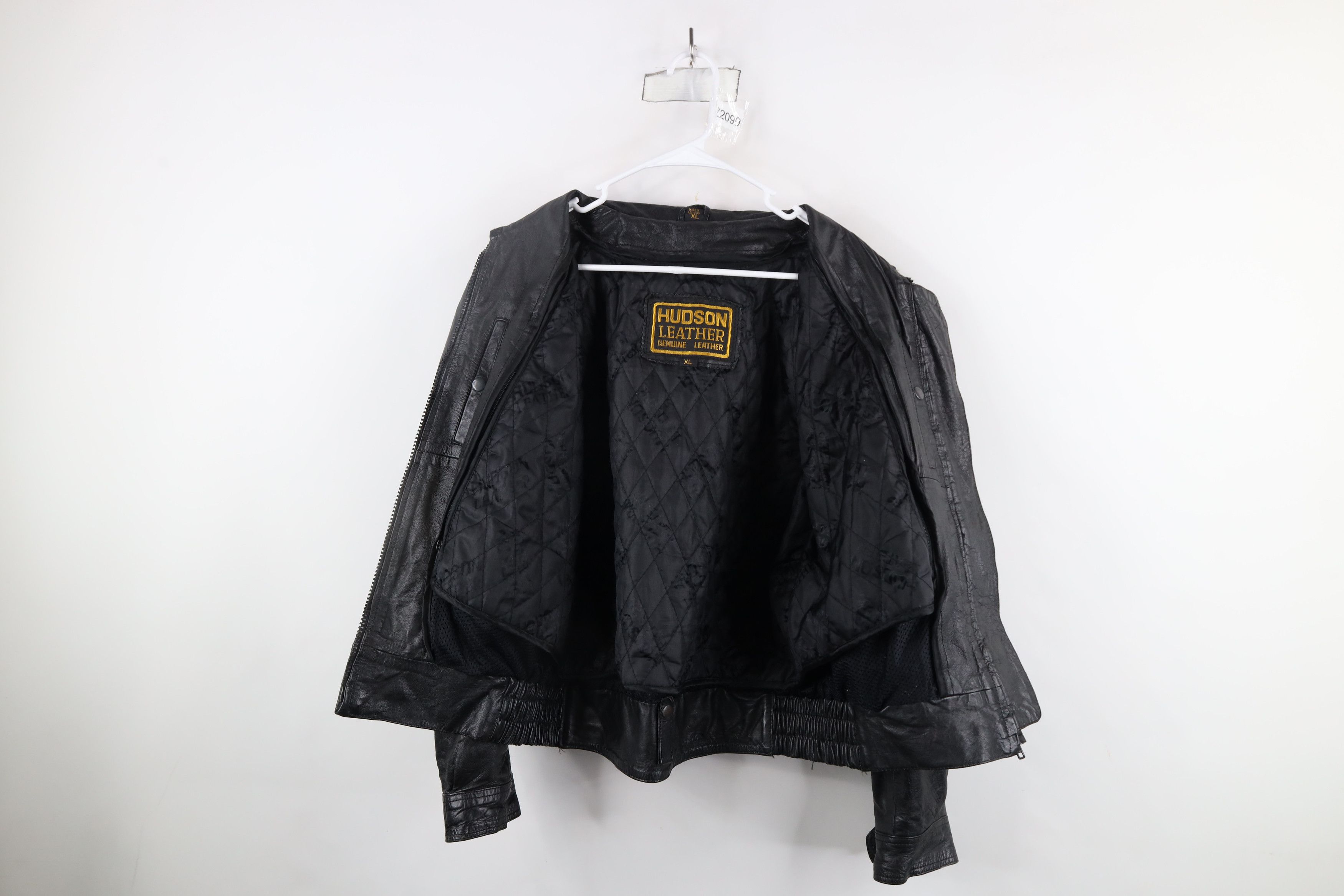 Vintage Vintage 90s Streetwear Fire Flames Leather Bomber Jacket Size XL / US 12-14 / IT 48-50 - 9 Thumbnail