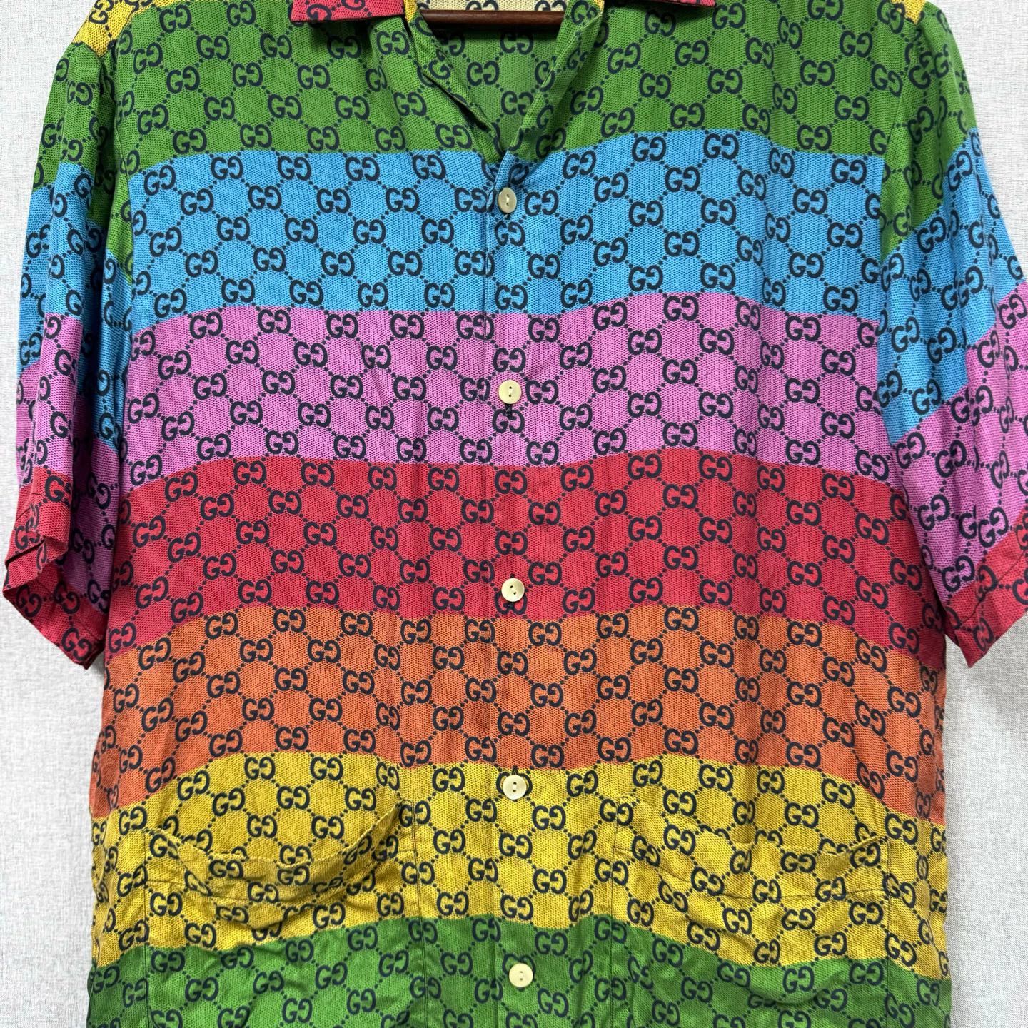 Gucci Gucci Colorful Monogram All-Over Print Shirt Size US S / EU 44-46 / 1 - 3 Thumbnail