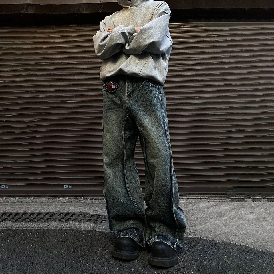 Japanese Brand × Vintage Baggy Jeans Men Vaqueros Goth Trousers Streetwear Size US 31 - 4 Thumbnail