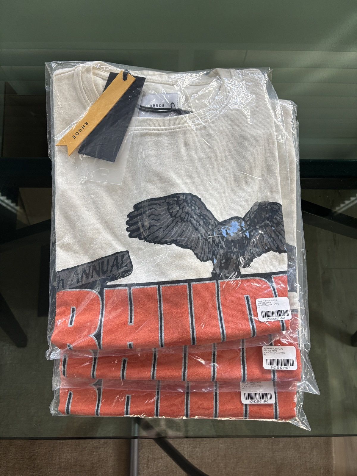 Rhude RHUDE | HILLS RALLY LOGO RACING TEE Size US XL / EU 56 / 4 - 8 Thumbnail