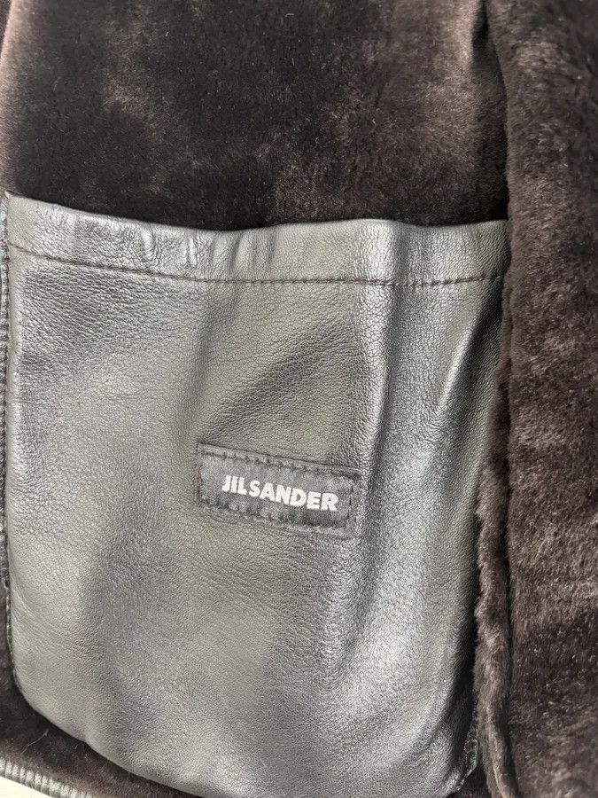 Jil Sander 2000s Jil Sander Brown Shearling Leather Wool Jacket Size US M / EU 48-50 / 2 - 6 Thumbnail