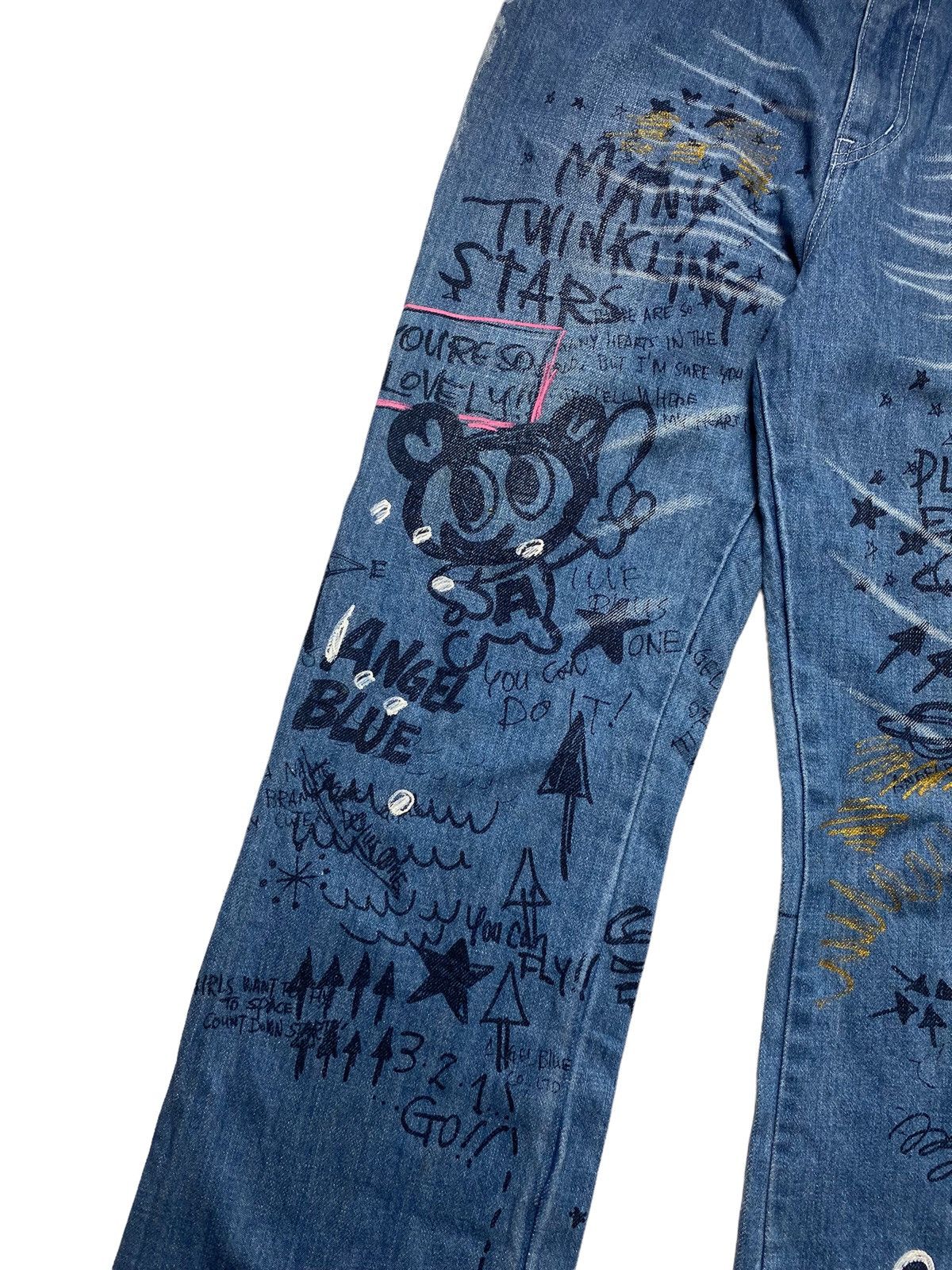 Angel Blue 1990s Angel Blue - Sketch Pen Denim Japanese Brand Size US 28 / EU 44 - 9 Thumbnail