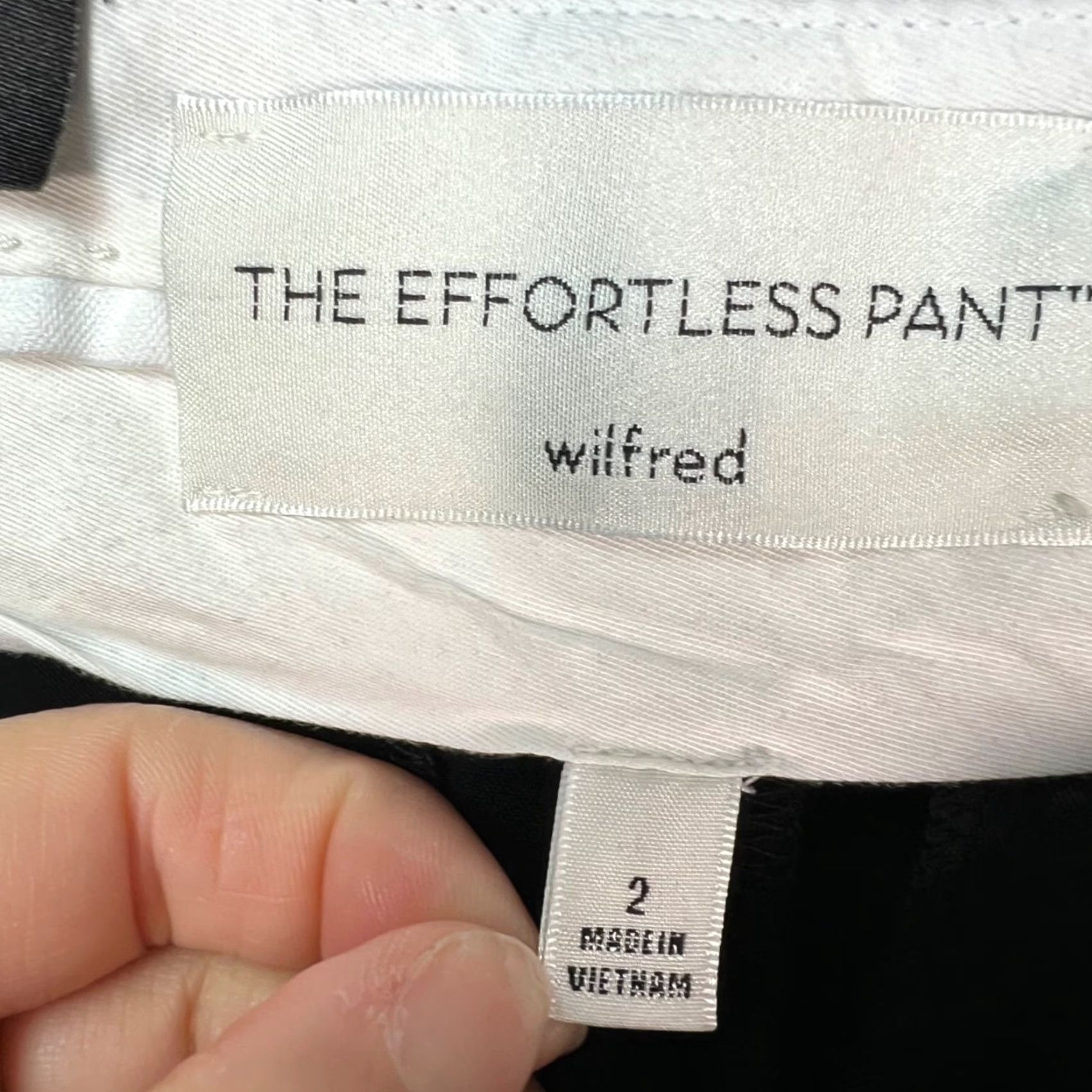 Vintage Wilfred Womens 2 The Effortless Pant Full-Length High-Rise Wide-Leg Black Size 26" / US 2 / IT 38 - 3 Thumbnail