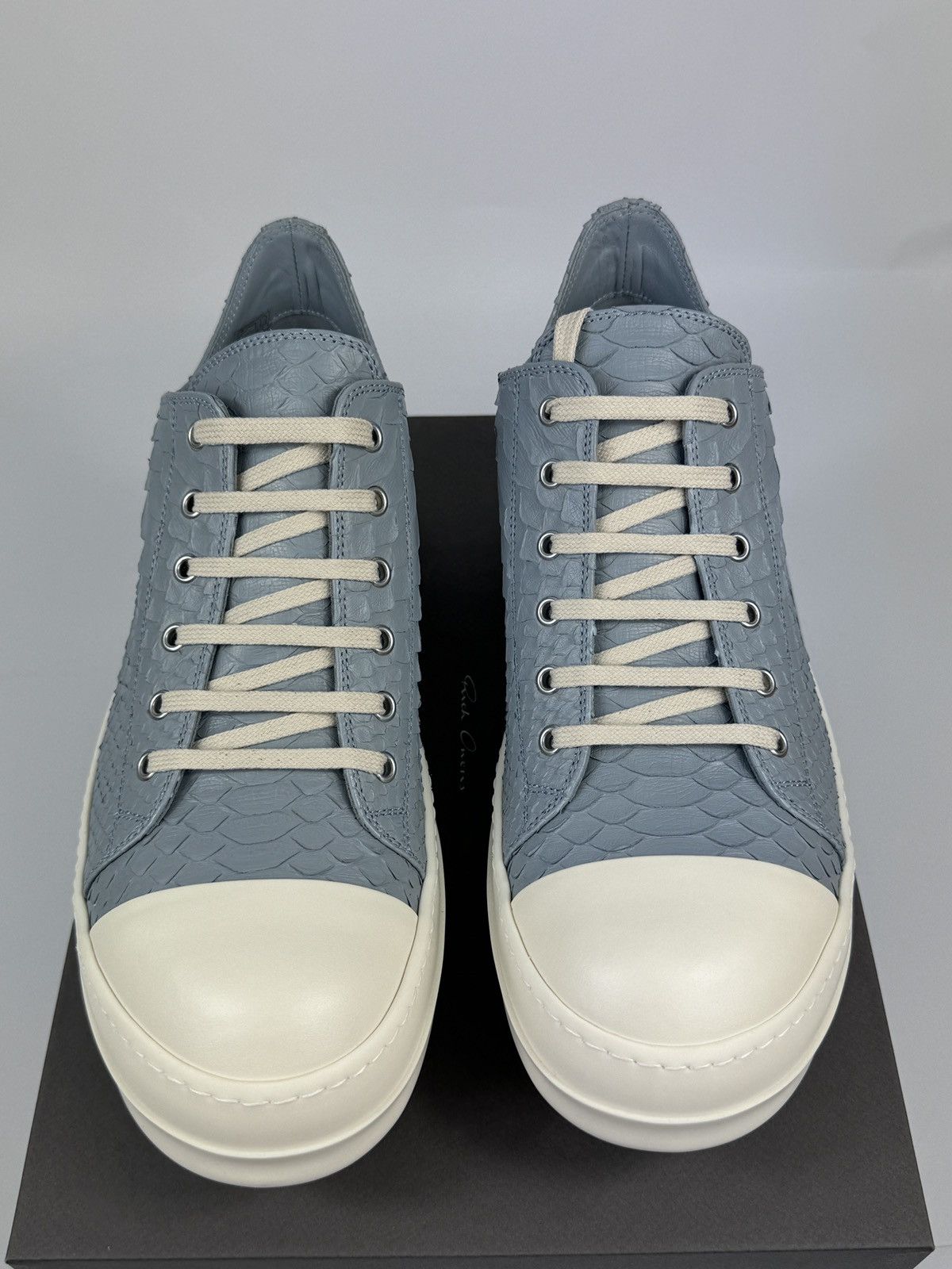 Rick Owens PYTHON LOW TOP SNEAKERS (RARE) Size US 11 / EU 44 - 2 Thumbnail