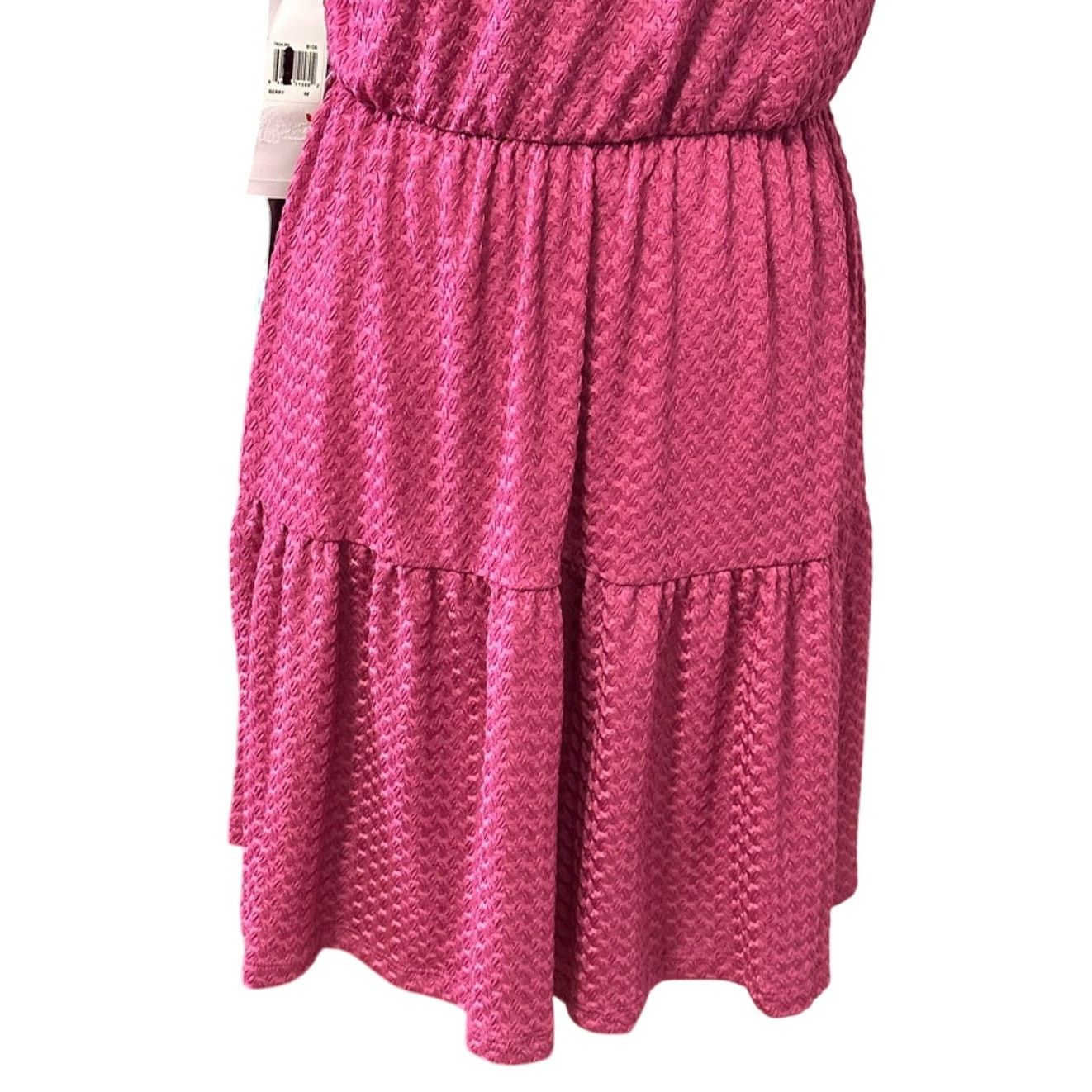 Other London Times Tiered Dress Split Neck Cap Sleeve Pink M NWT Size M / US 6-8 / IT 42-44 - 6 Thumbnail