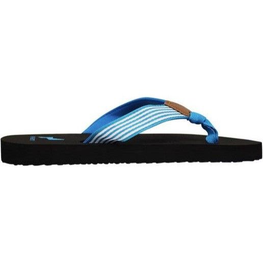 Other Norty Womens Blue Flip Flops With Striped Straps And Texture Size US 8 / IT 38 - 3 Thumbnail