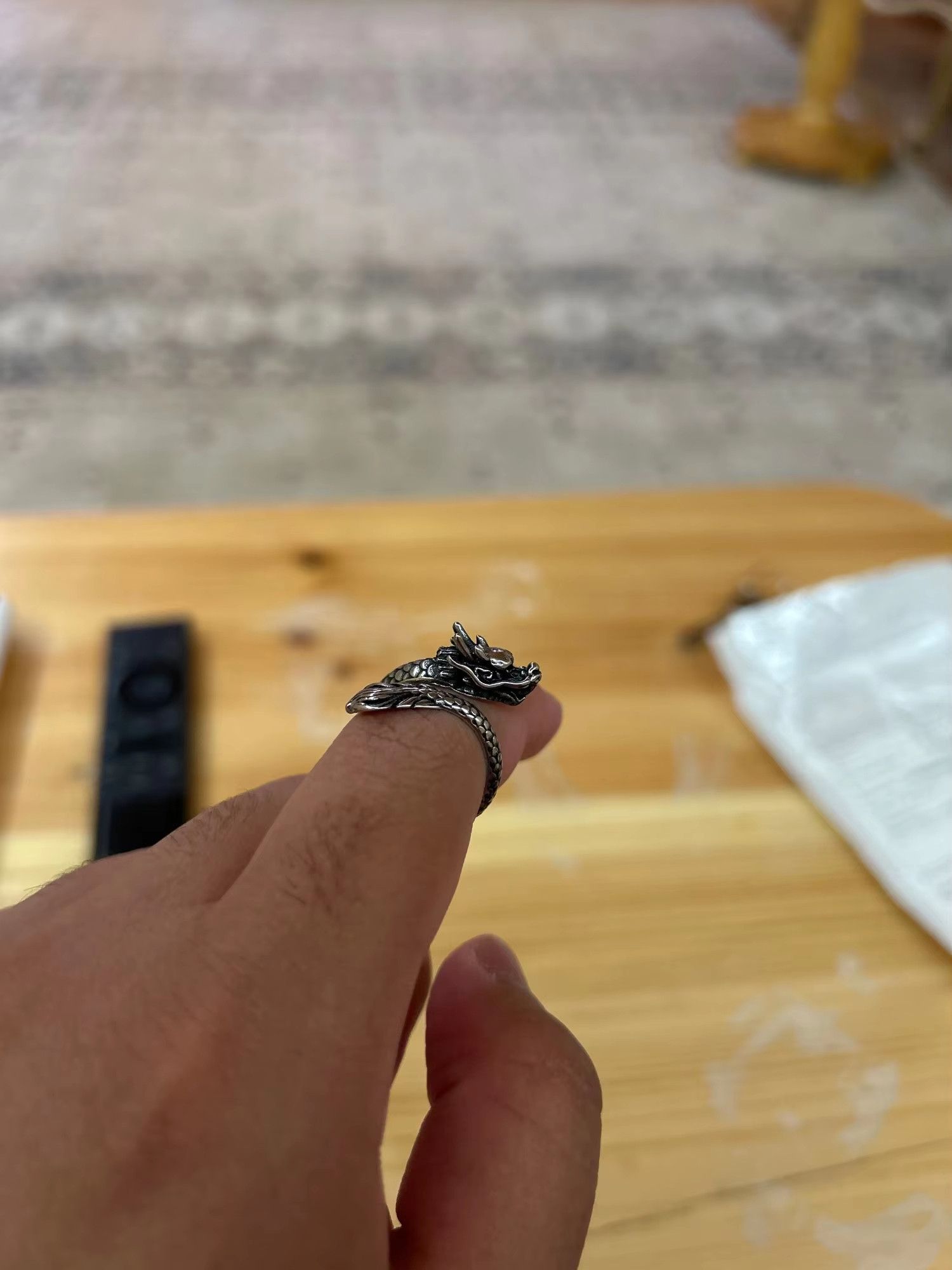 Jewelry Punk Dragon Ring Streetwear Jewelry Fashion Gift Size ONE SIZE - 2 Thumbnail