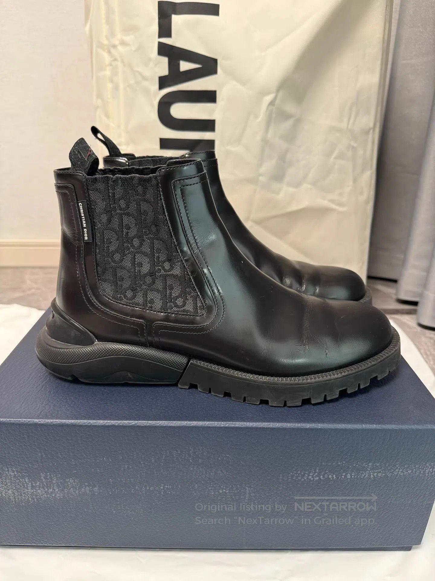 Dior Black Leather Chelsea Boots Size 7. Size US 7 / EU 40 - 2 Thumbnail