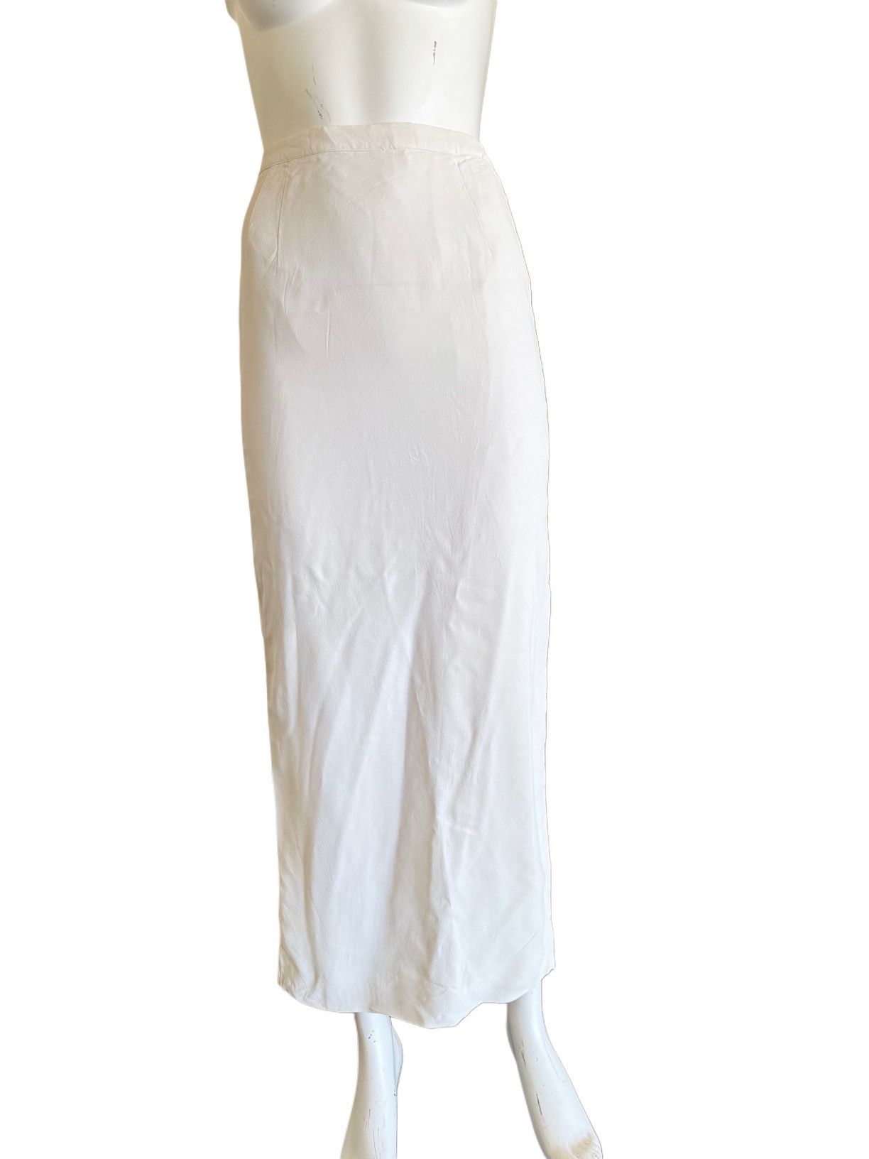 Vintage Maxi pencil skirt vintage cream high waisted XS women’s 50s Size 28" / US 6 / IT 42 - 1 Thumbnail