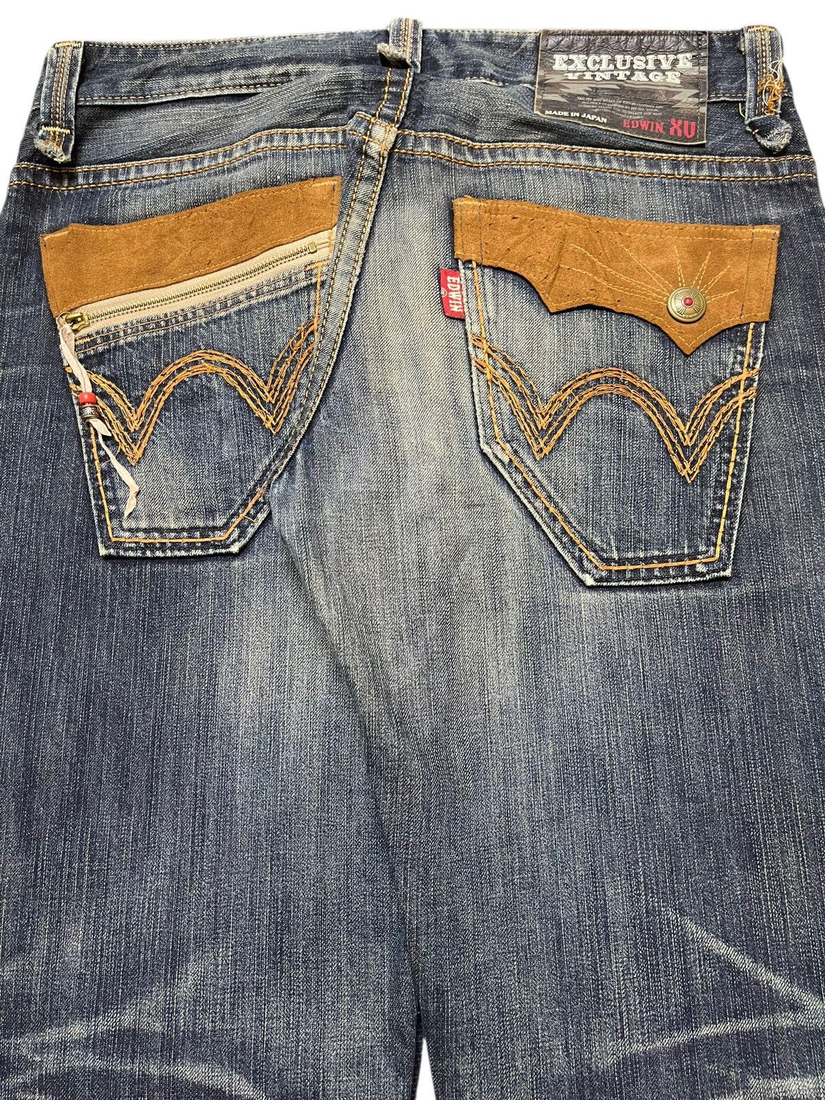 Edwin Japan XV Exclusive Vintage Mud Wash Distressed Jeans