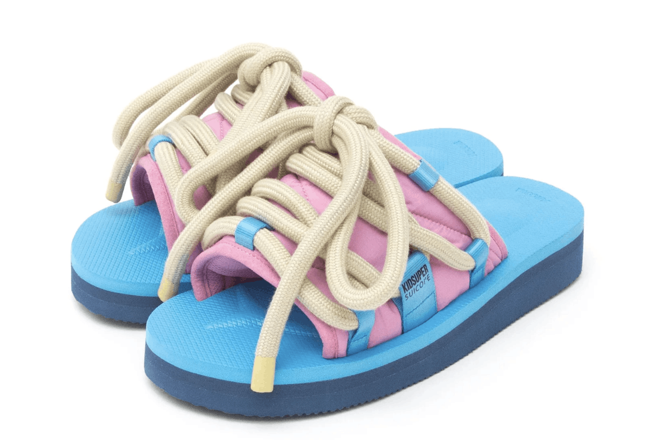 Suicoke OLAS-ECS Men\'s Slide Sandals Tan Blue Pink Size 10 43 Suicoke Von Slides | Uncrate Supply main image 2