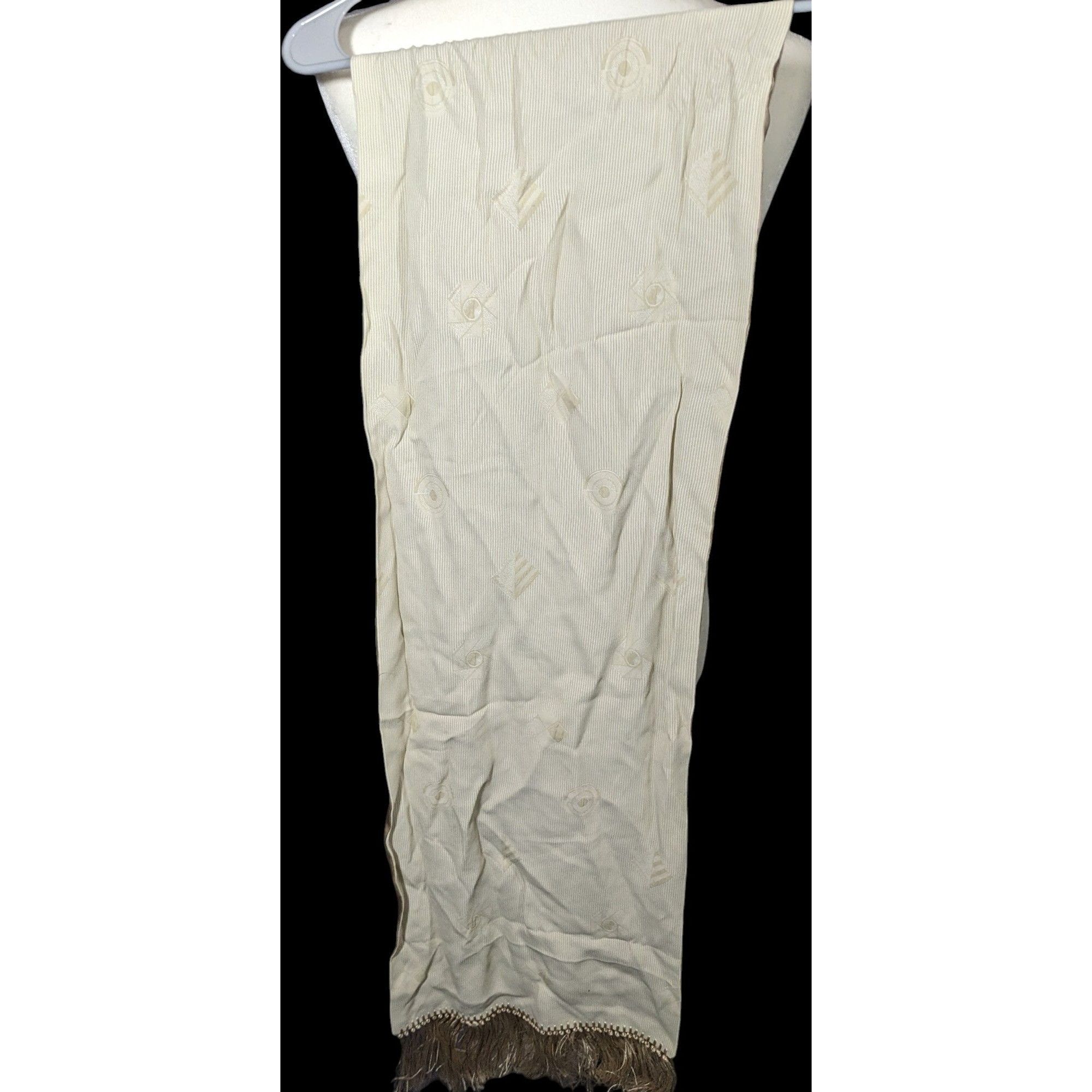 Other Vintage Donna Livingstone Silk Beige Geometric Textured Scar Size ONE SIZE - 1 Thumbnail