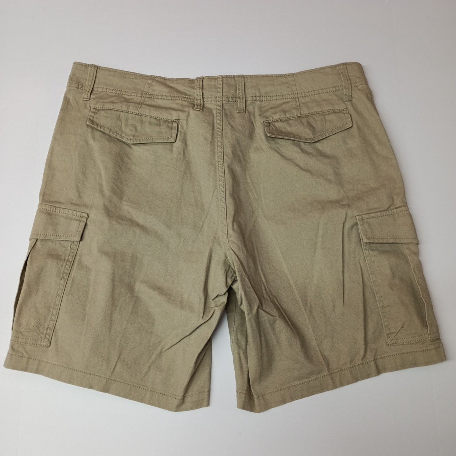 George George Cargo Shorts Mens Size 38 Beige Flat Front 10" Inseam Size US 38 / EU 54 - 4 Thumbnail