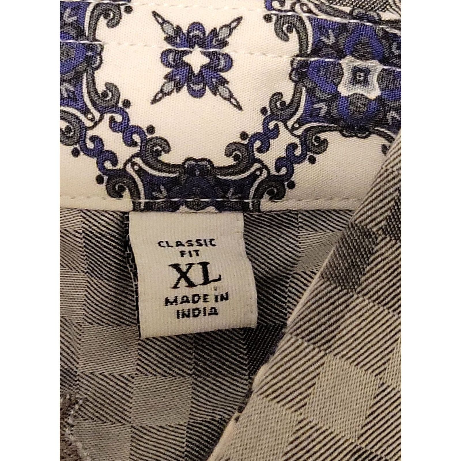 Robert Graham Robert Graham Geometric Pattern Flip Cuff Cotton Casual Dress Shirt Mens XL Size US XL / EU 56 / 4 - 4 Thumbnail