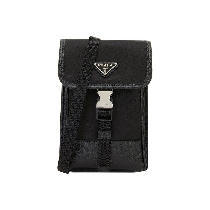 Prada Prada Nylon Saffiano Buckle Crossbody Pouch One Size Size ONE SIZE - 1 Thumbnail