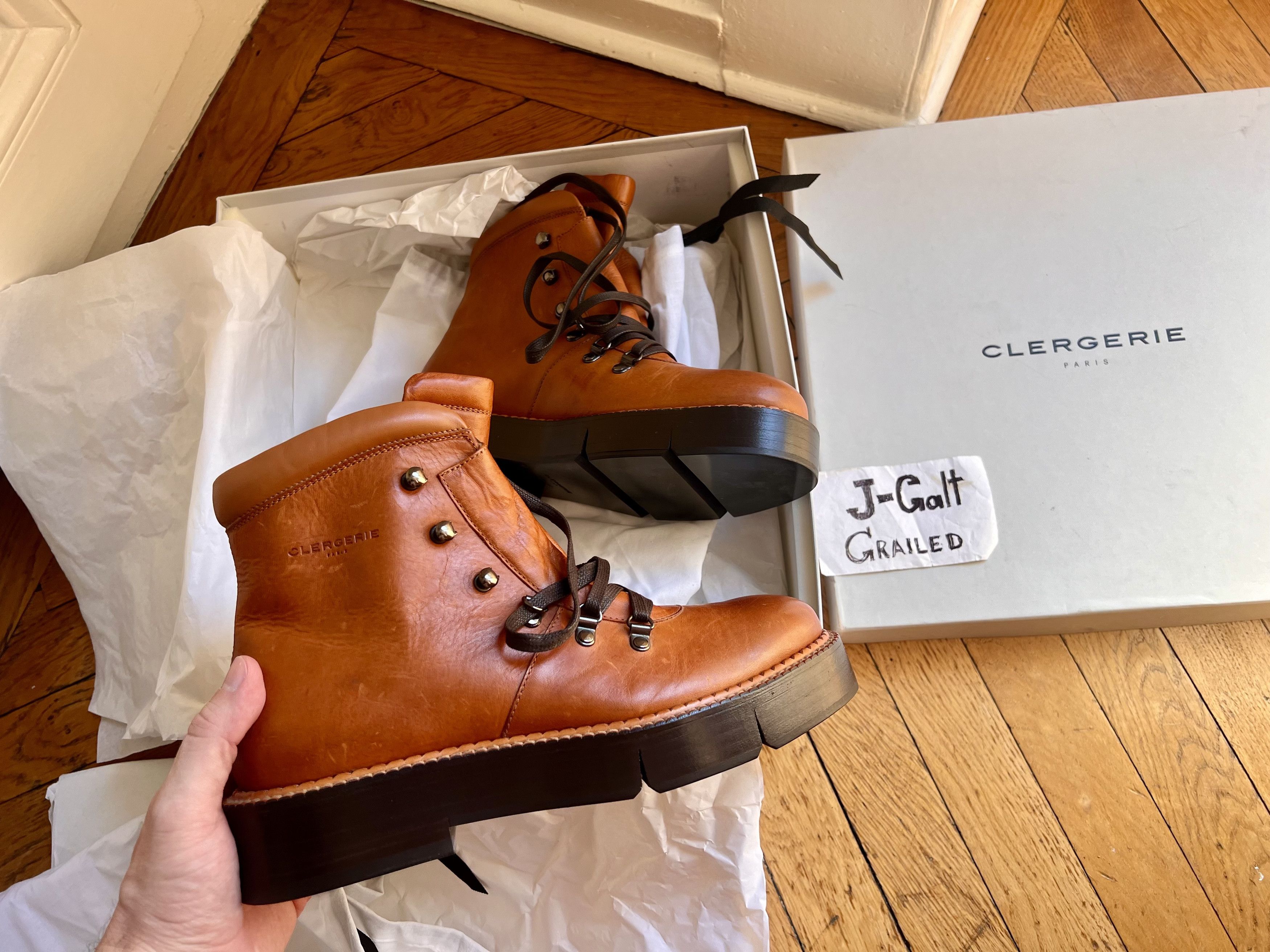 Designer × Saint Laurent Paris Clergerie Paris Callum Boot on Goodyear welt on PLATFORM Size US 8 / EU 41 - 6 Thumbnail