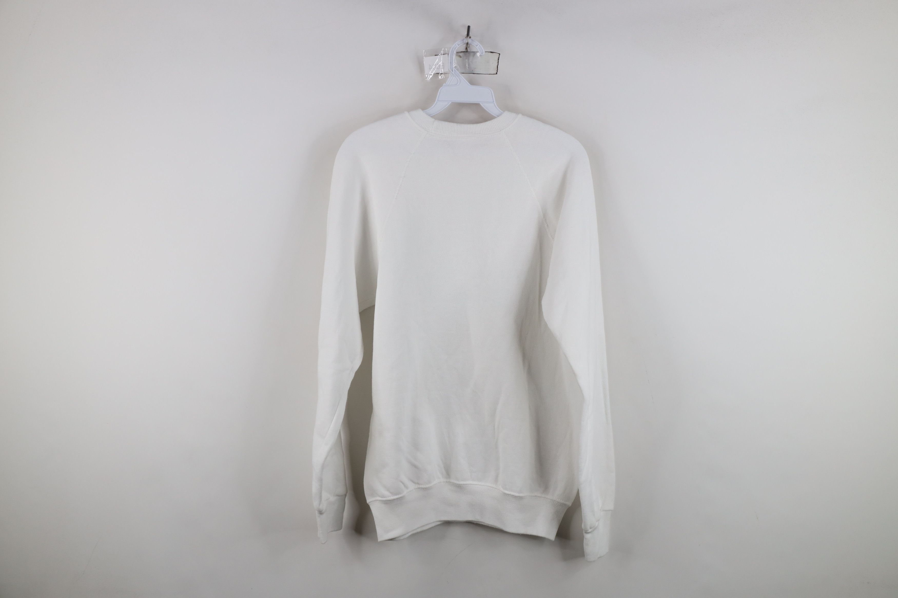 Vintage Vintage 90s Streetwear Blank Crewneck Sweatshirt White USA Size M / US 6-8 / IT 42-44 - 11 Thumbnail