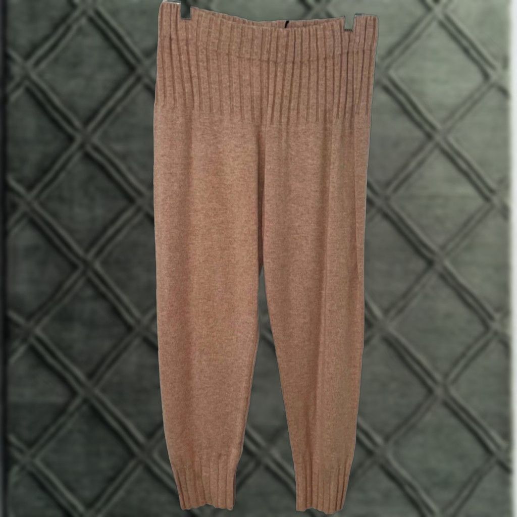 Vintage Leo & Ugo Womens Pants Beige Size 5 High Rise Wide Leg Dress Pant 100% Wool Size 27" / US 4 / IT 40 - 1 Thumbnail