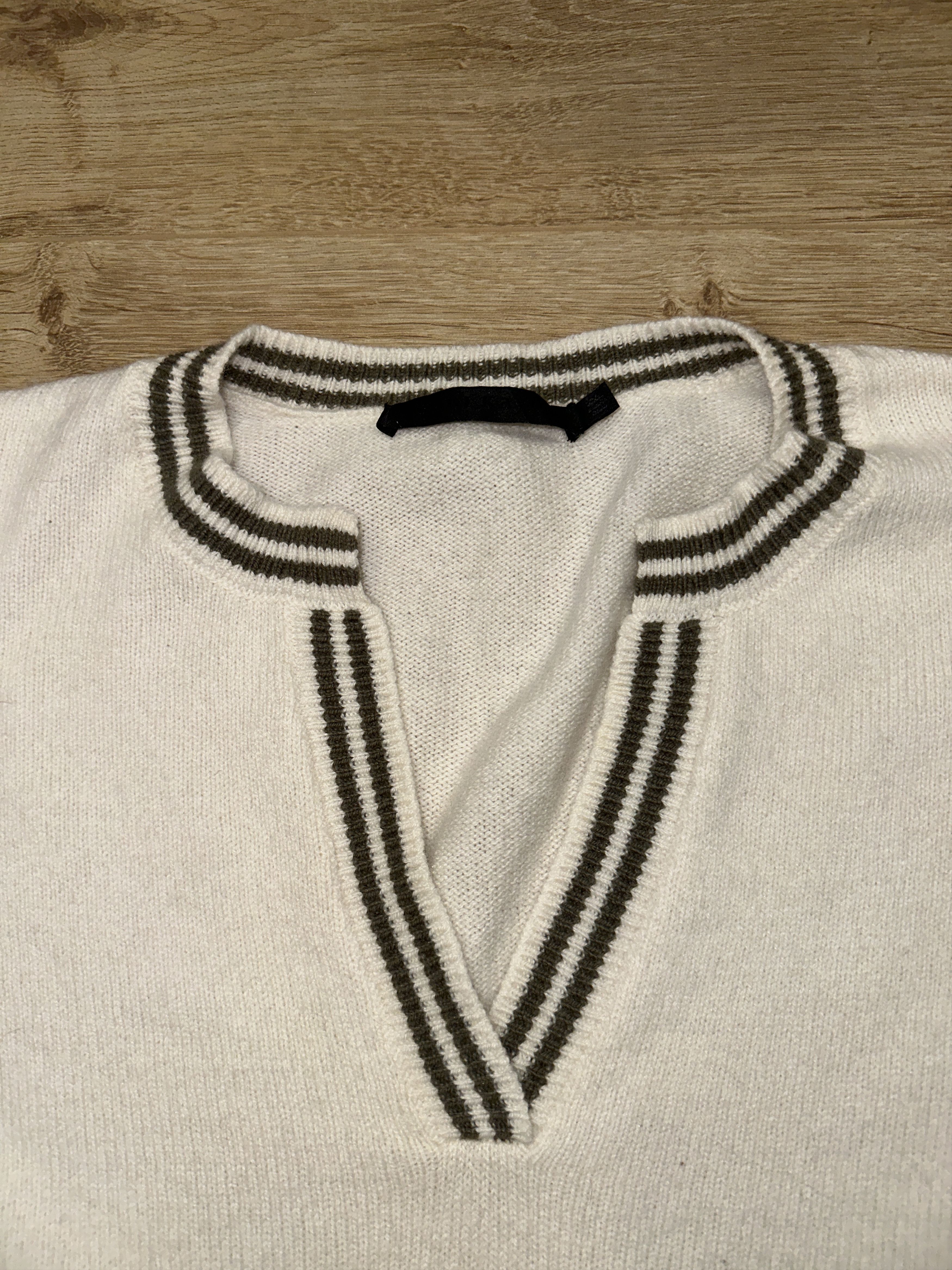 Other Jenni Kayne Wool Cashmere Knit Striped Trim Pullover Size L Size L / US 10 / IT 46 - 9 Thumbnail