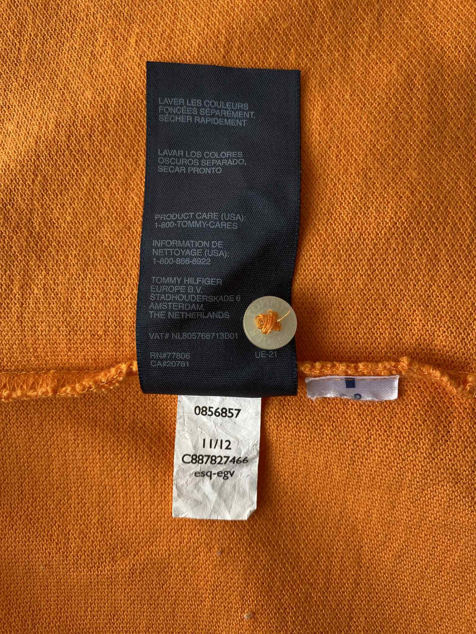 Tommy Hilfiger Tommy Hilfiger Holland Netherlands Orange Embroidered Polo Size US XL / EU 56 / 4 - 11 Thumbnail