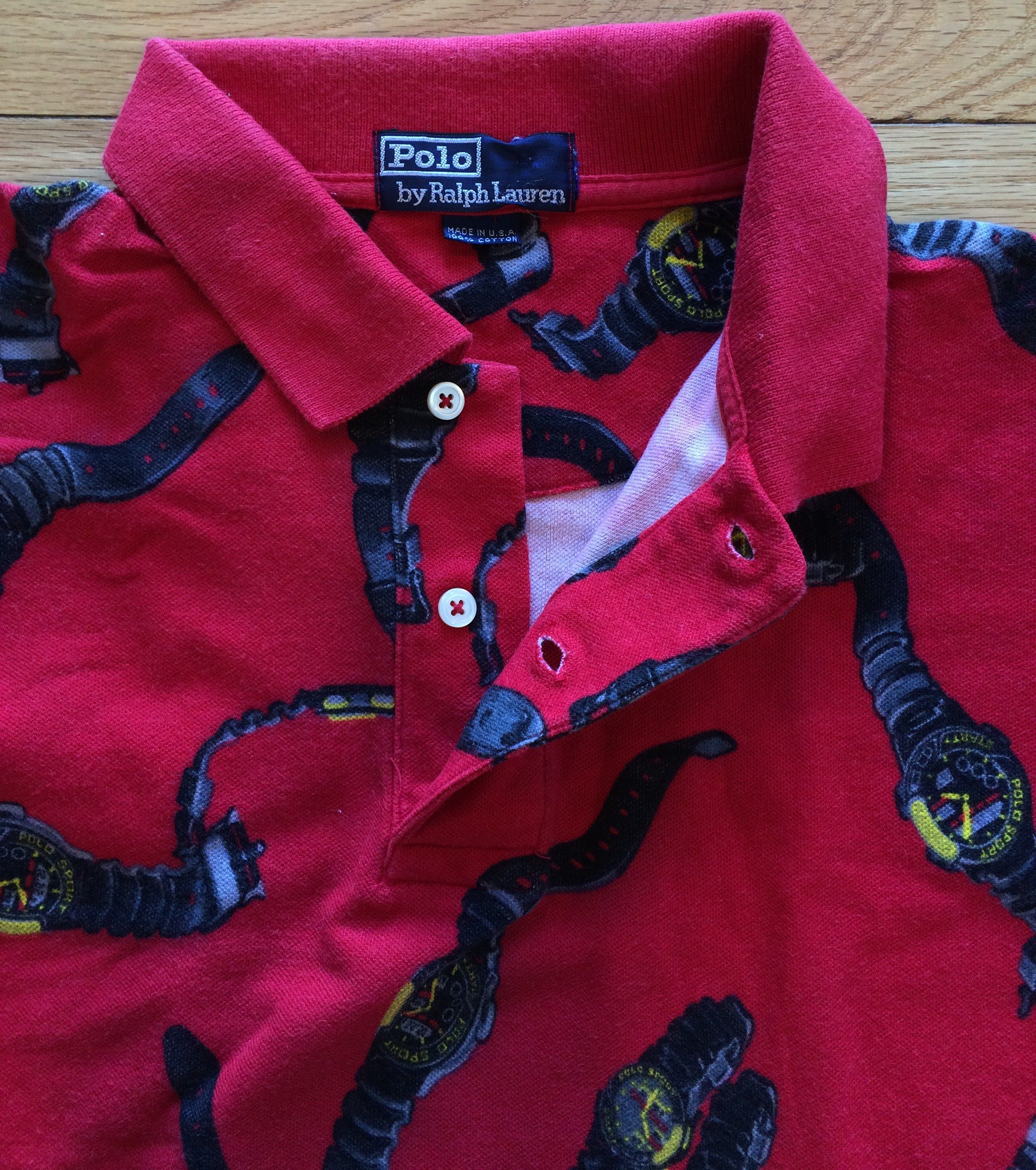 Polo Ralph Lauren Vintage 90s Polo Sport Ralph Lauren Watches Shirt Size US S / EU 44-46 / 1 - 2 Thumbnail