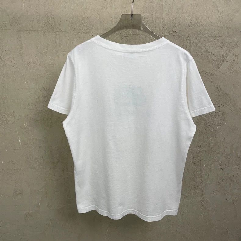 Balenciaga Balenciaga White Double B Lock Logo Short Sleeve T-Shirt 25 Size US L / EU 52-54 / 3 - 2 Thumbnail