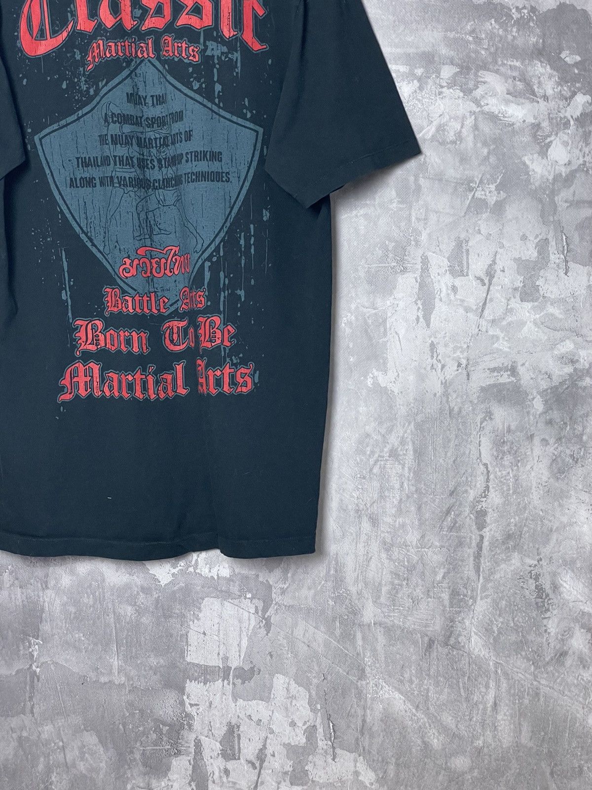 Band Tees × Japanese Brand × Vintage Vintage Y2K Muay Thai Boxing Double Sided T-Shirt Size US L / EU 52-54 / 3 - 15 Thumbnail