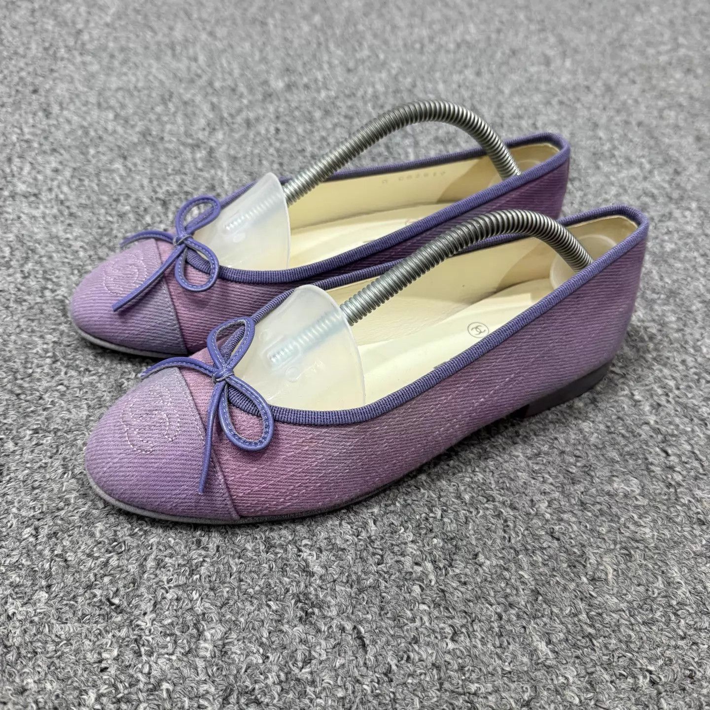 Chanel Chanel Purple Denim Ballet Flats Unused 36 Size US 5.5 / IT 35.5 - 1 Thumbnail