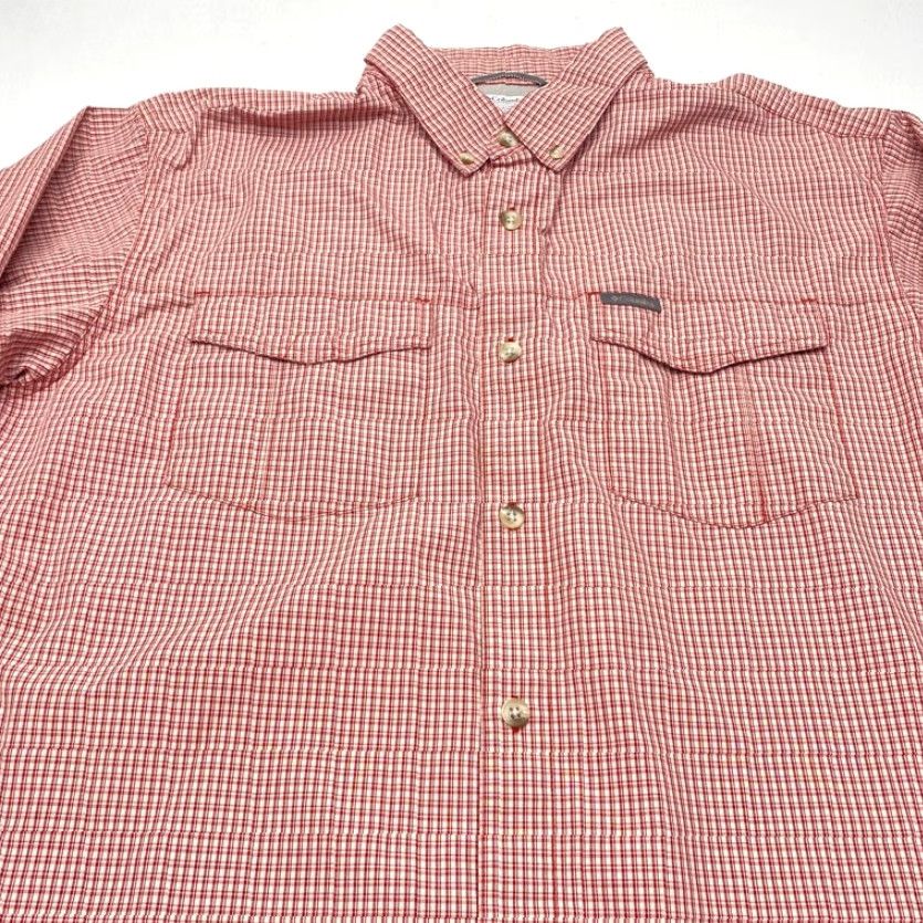 Vintage Columbia Omni Shade Shirt Men's Large Red Check Long Sleeve Button-Up Vented Size US L / EU 52-54 / 3 - 5 Thumbnail