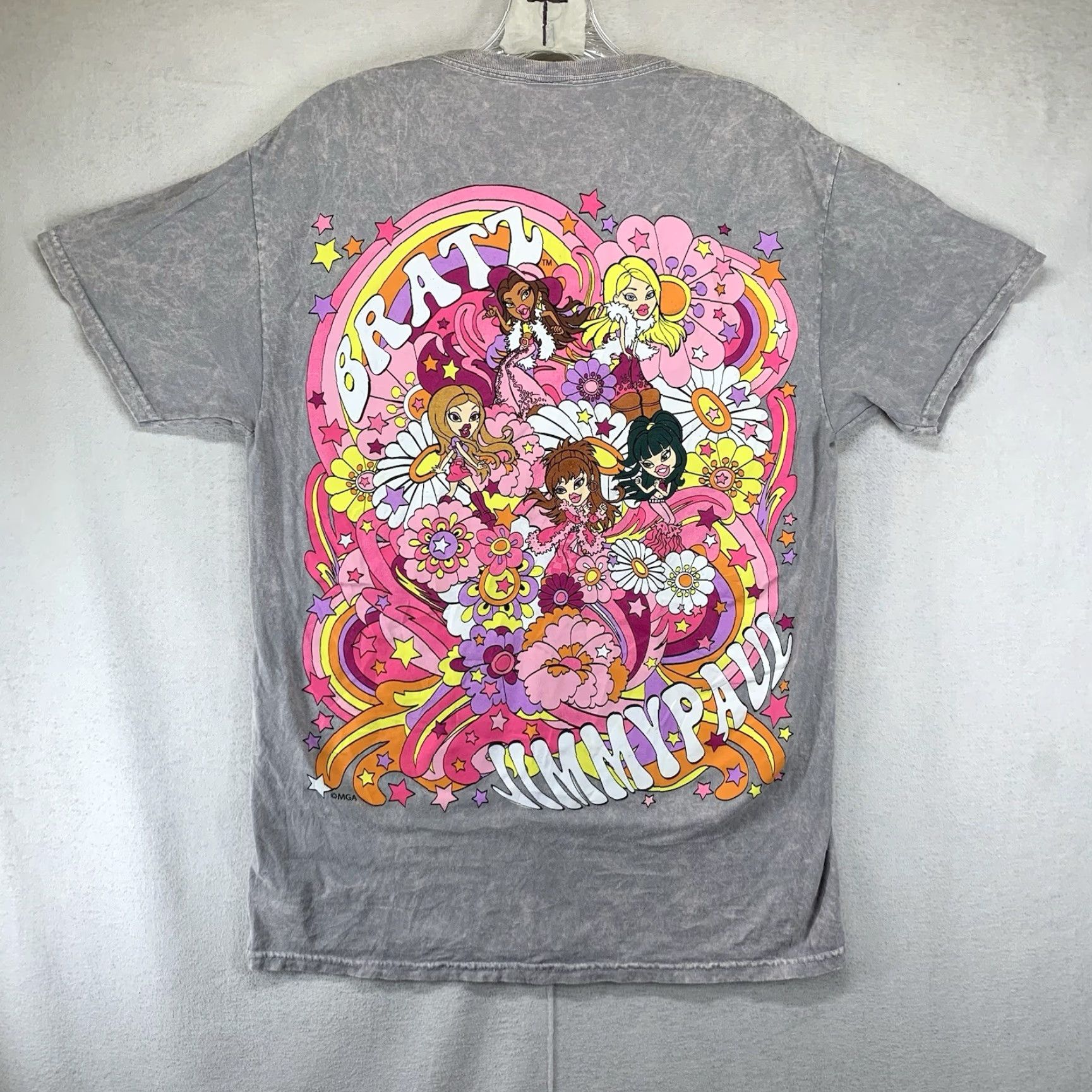 Vintage VINTAGE Bratz Graphic T-shirt Women Small Gray Acid Wash All Seasons Double-Sided Crew Neck Size S / US 4 / IT 40 - 3 Thumbnail