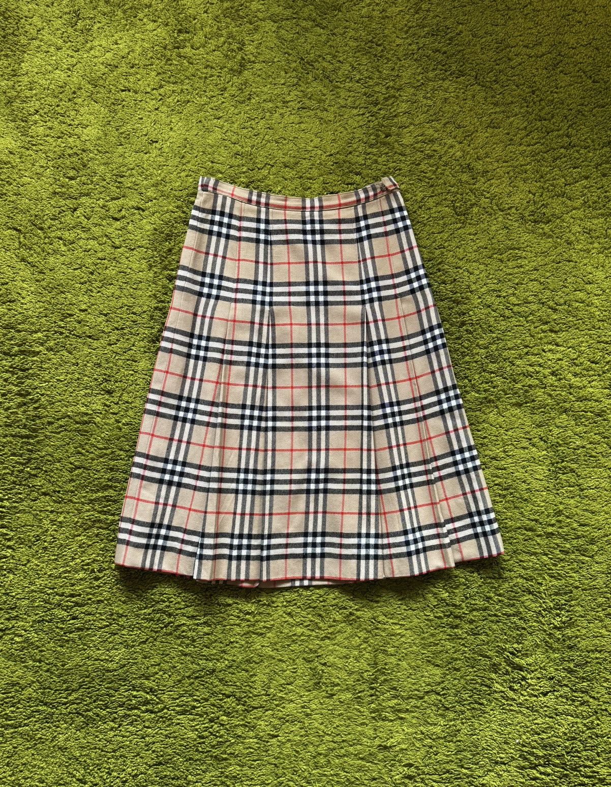 Burberry × Designer × Vintage Burberrys 1990s vintage nova check wool maxi skirt Size 30" / US 8 / IT 44 - 2 Thumbnail
