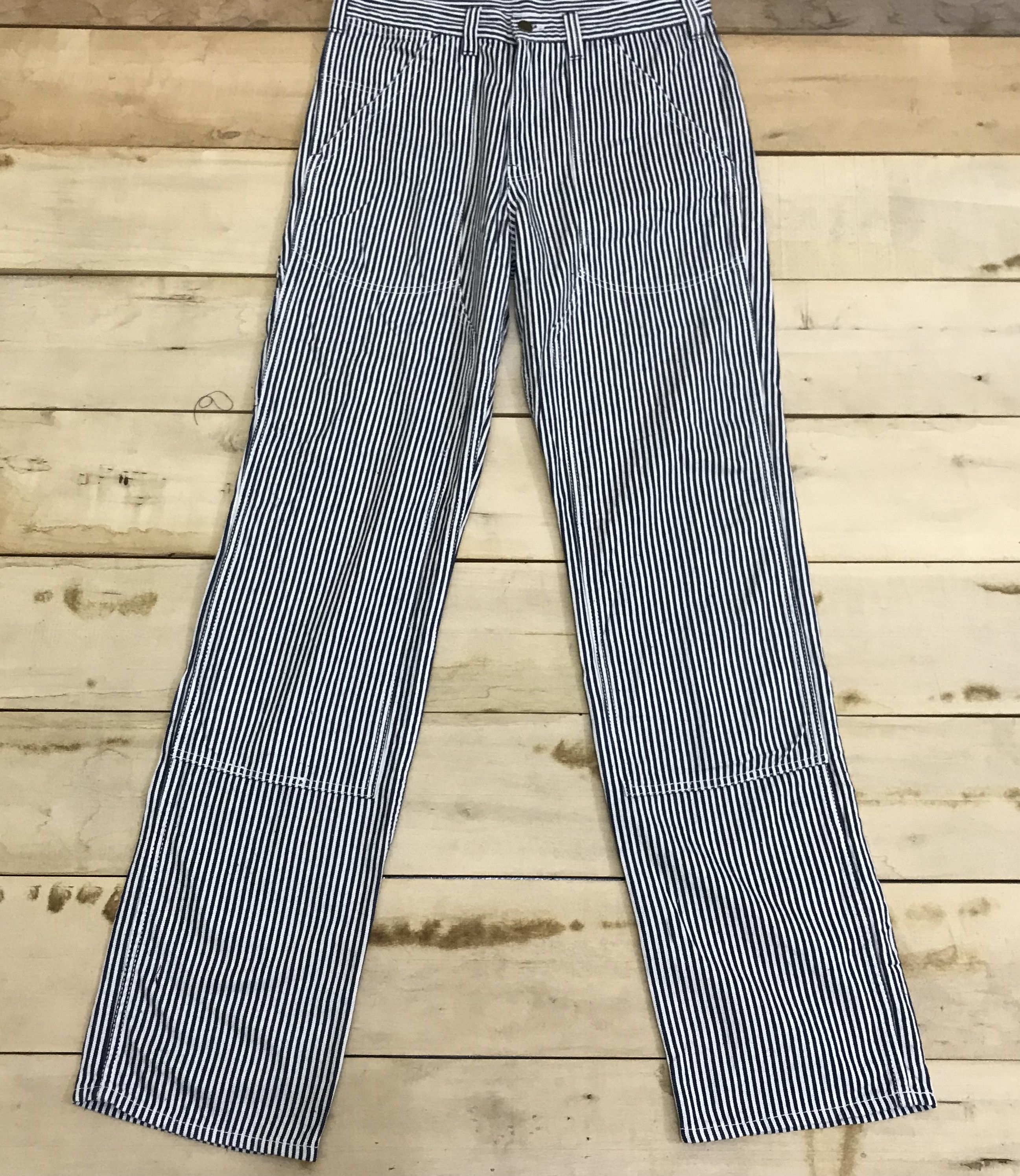Vintage X259 VTG HOLYWORKS HICKORY STRIPED WORKWEAR BUSH PANTS Size US 32 / EU 48 - 2 Thumbnail