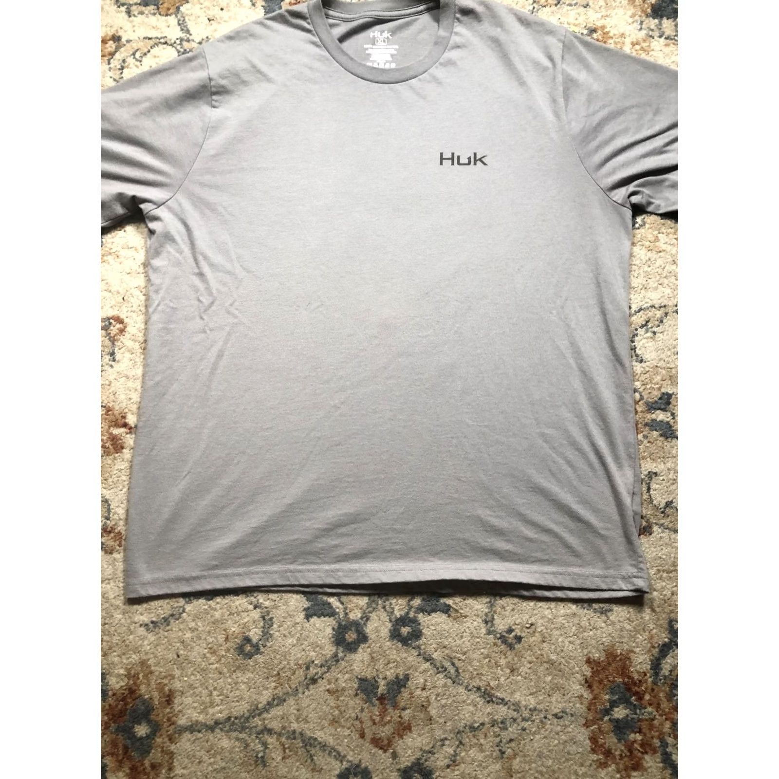 Vintage Huk Shirt Mens XL Gray Fishing Graphic Tee Short Sleeve Made With USA Cotton Size US XL / EU 56 / 4 - 5 Thumbnail