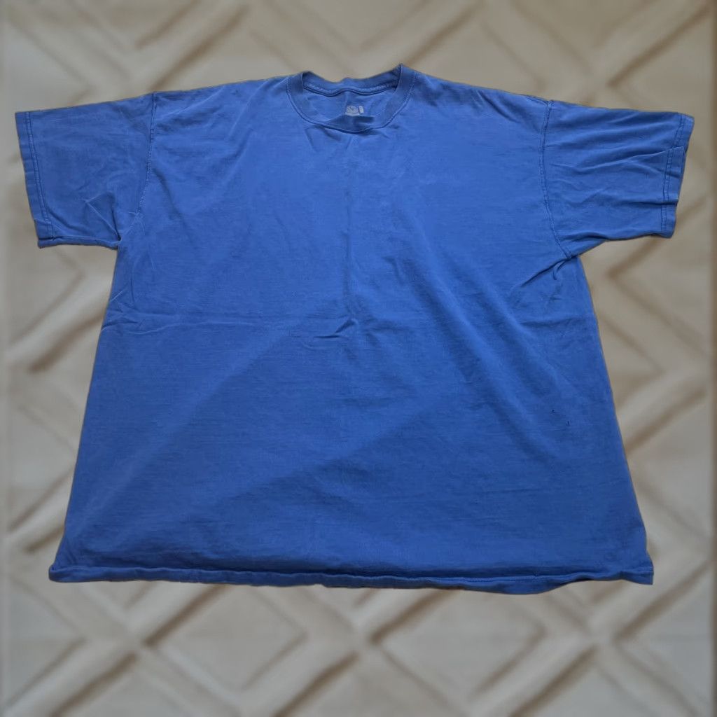 Fruit Of The Loom Fruit of the Loom Cotton Shirt Adult 2XL Blue Short Sleeve Crew Neck T-Shirt Mens Size US XXL / EU 58 / 5 - 1 Thumbnail