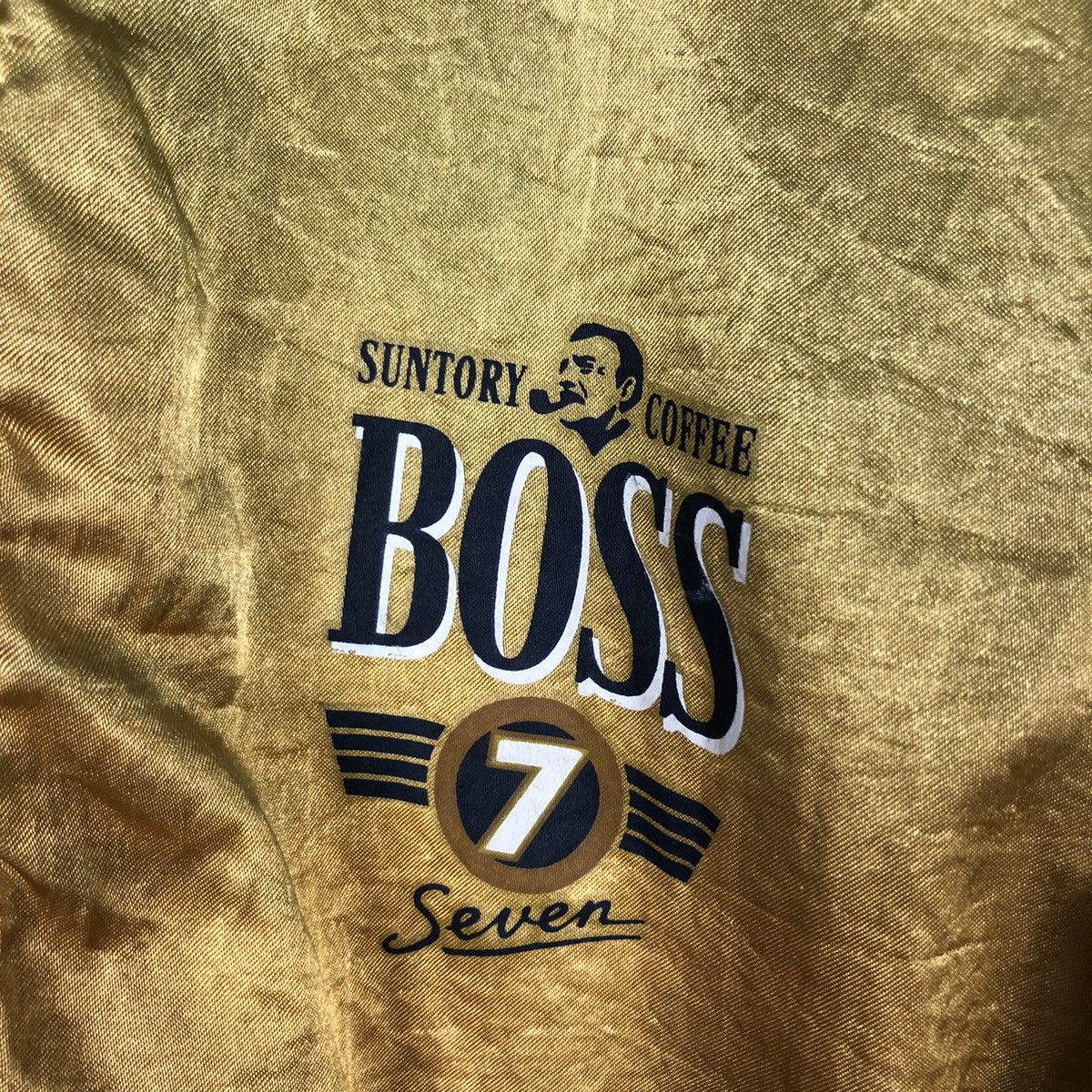Japanese Brand Reversible Bomber Jacket Satin Suntory Boss Coffee Big Logo Size US M / EU 48-50 / 2 - 23 Thumbnail