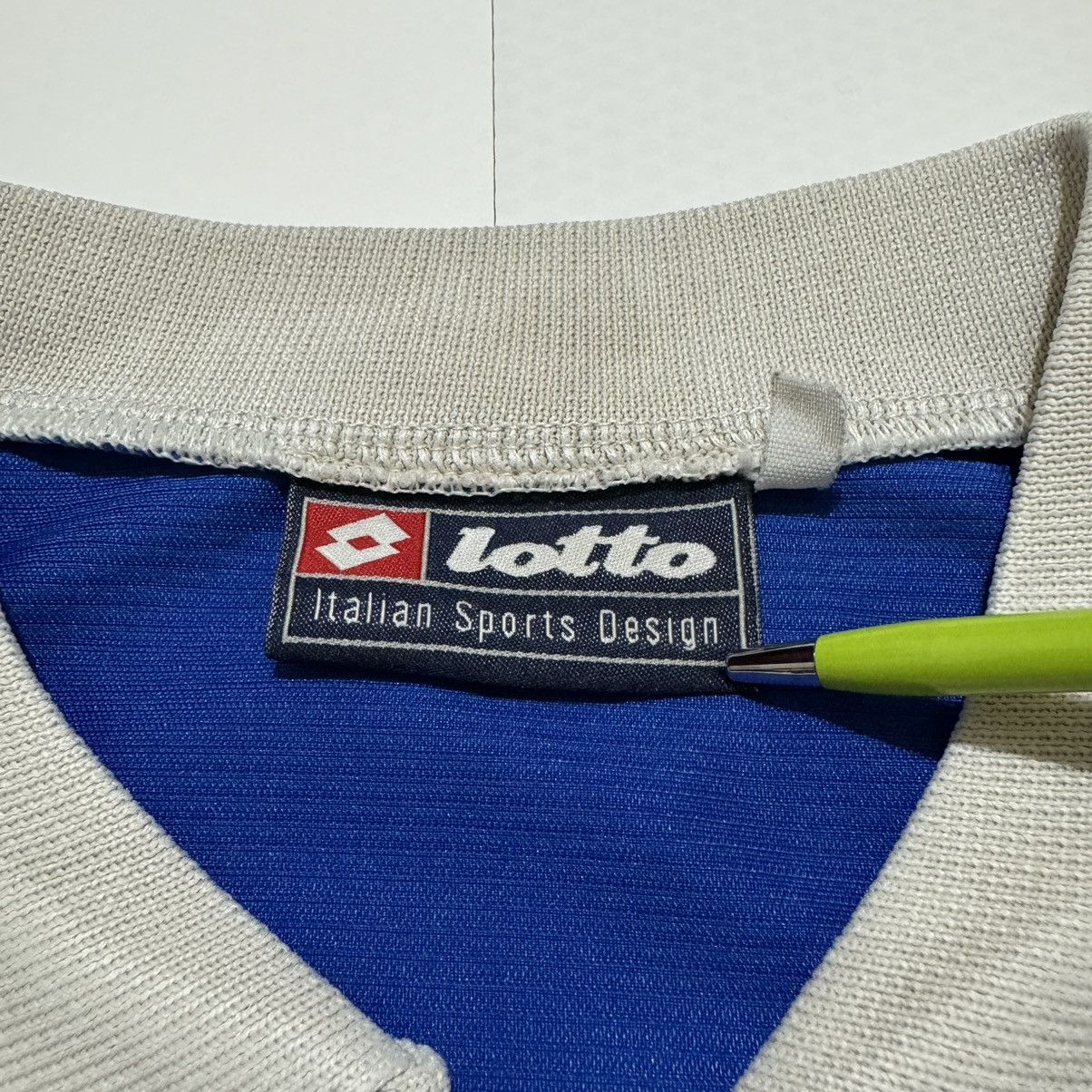 Lotto Vintage 90’s Template Blue Football Soccer Jersey