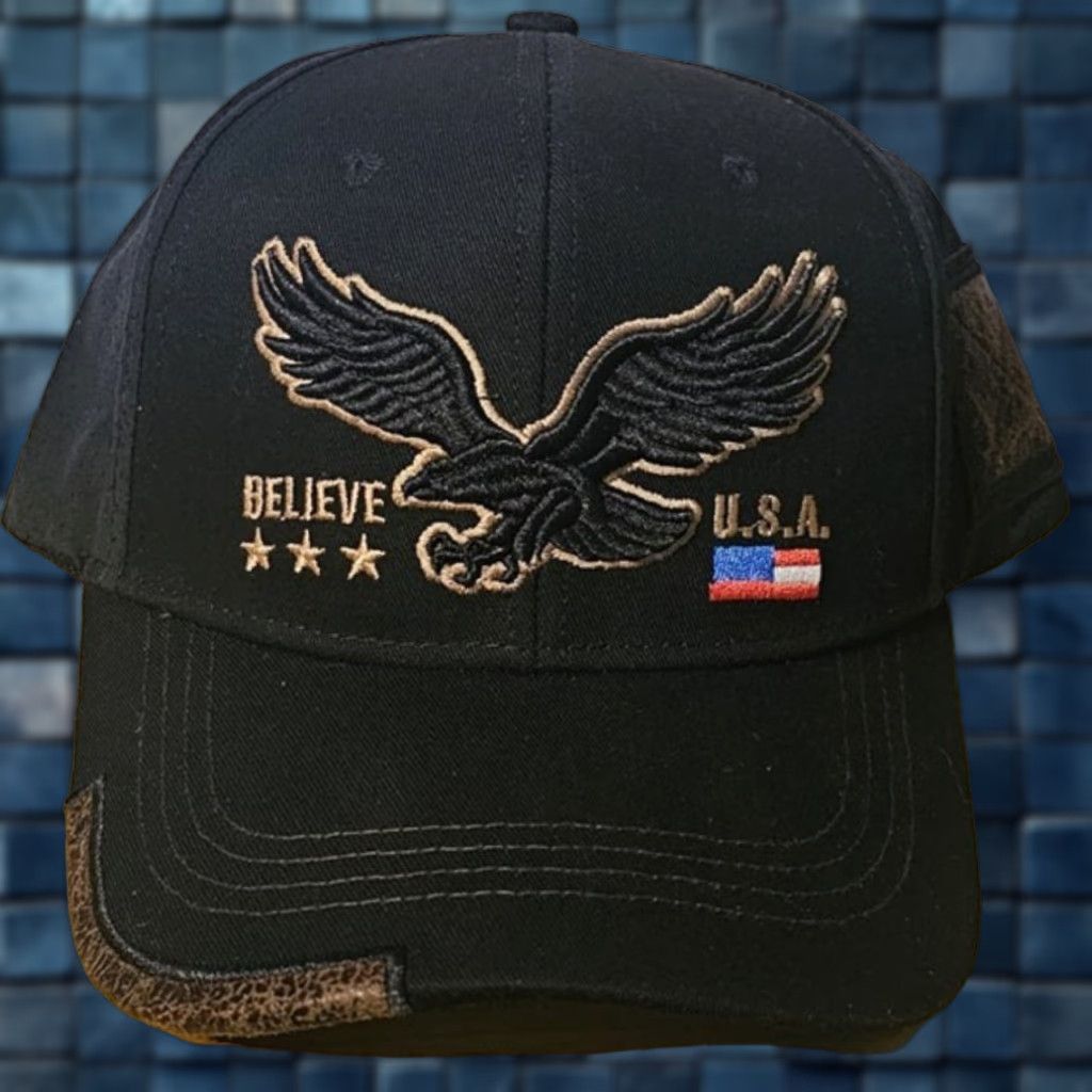 Vintage EAGLE FLYING BELIEVE USA STAR FLAG SNAPBACK BASEBALL CAP ( B ) Size ONE SIZE - 1 Thumbnail