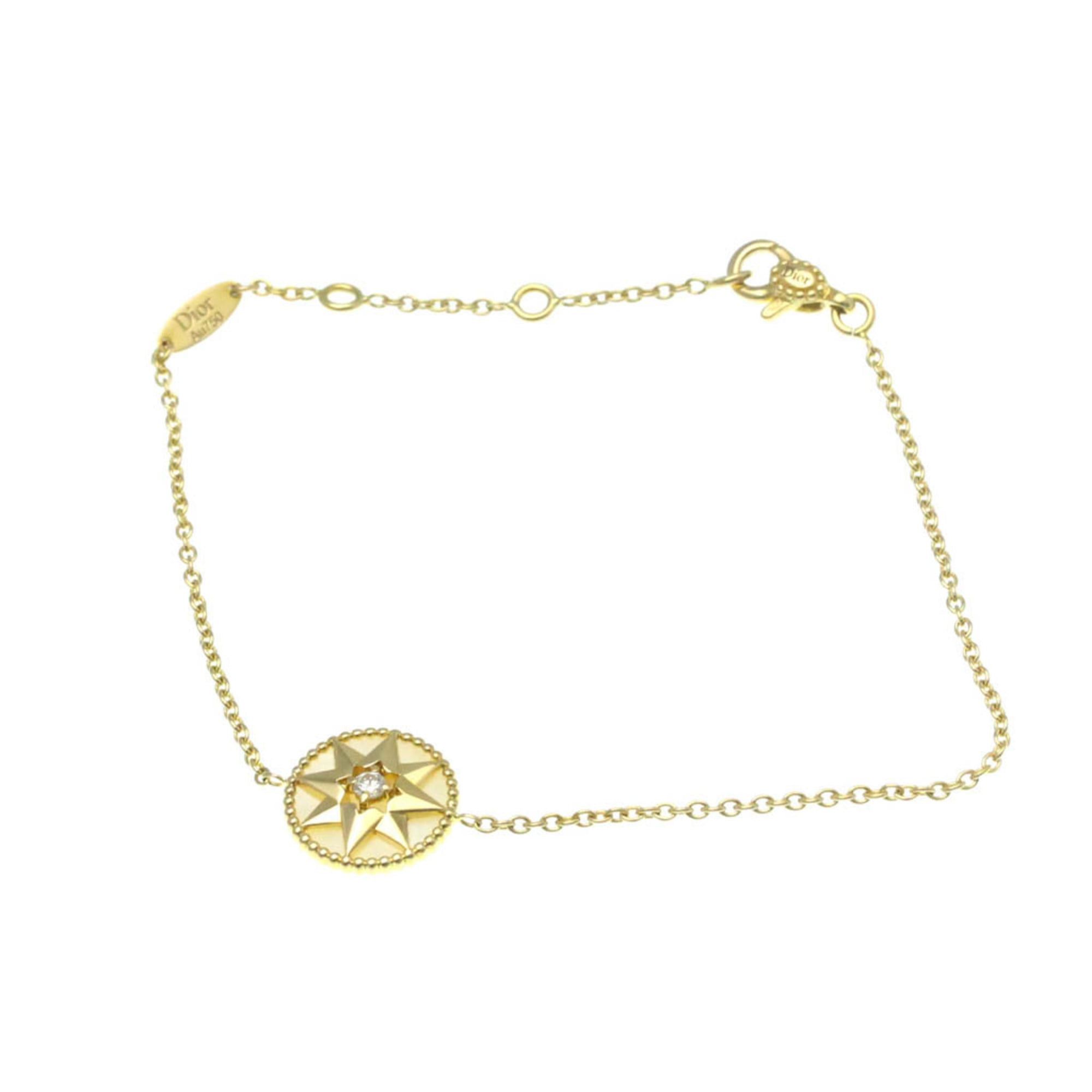 Christian Dior Rose Devan Bracelet Yellow Gold (18K) Mother Of Pearl Charm Bracelet Gold